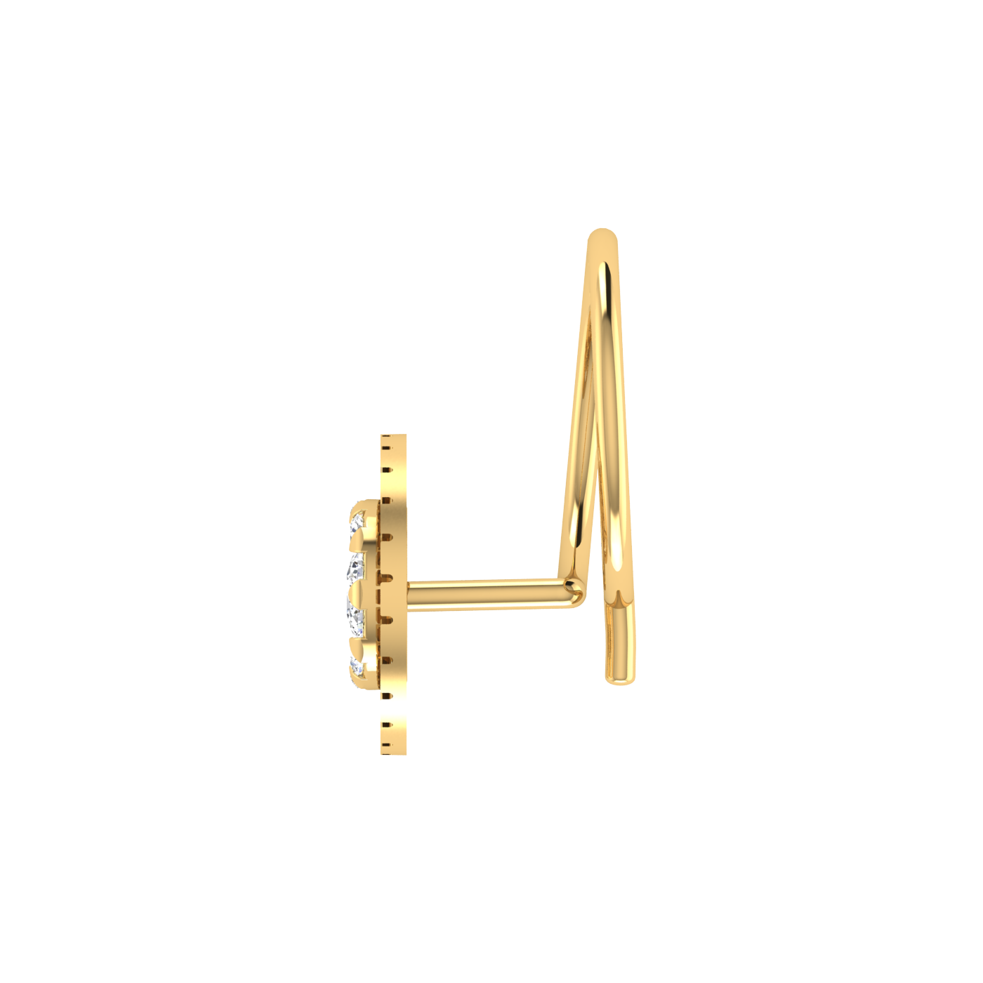 0.09 Carat Natural Diamond Nose Pin - HI Color, VS-SI Clarity.