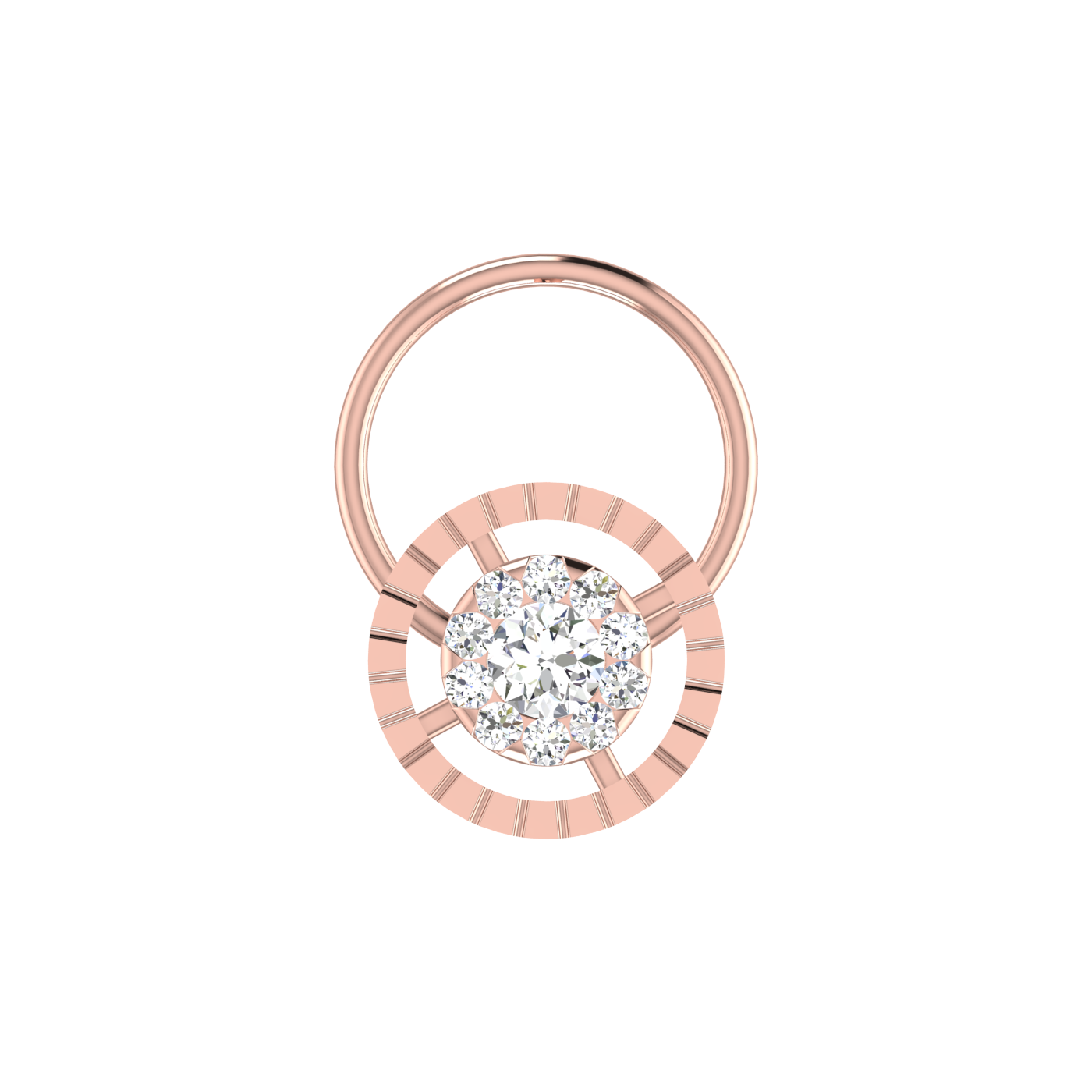 0.09 Carat Natural Diamond Nose Pin - HI Color, VS-SI Clarity.