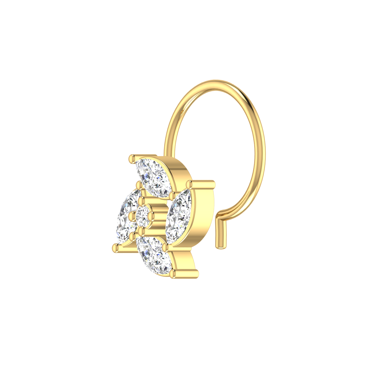 0.23 Carat Natural Diamond Nose Pin - HI Color, VS-SI Clarity.