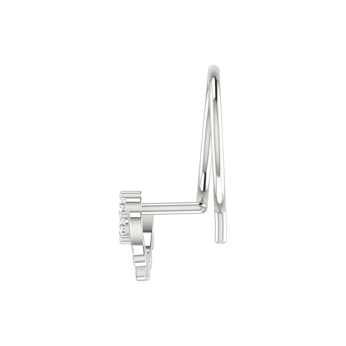 0.02 Carat Natural Diamond Nose Pin - HI Color, VS-SI Clarity.