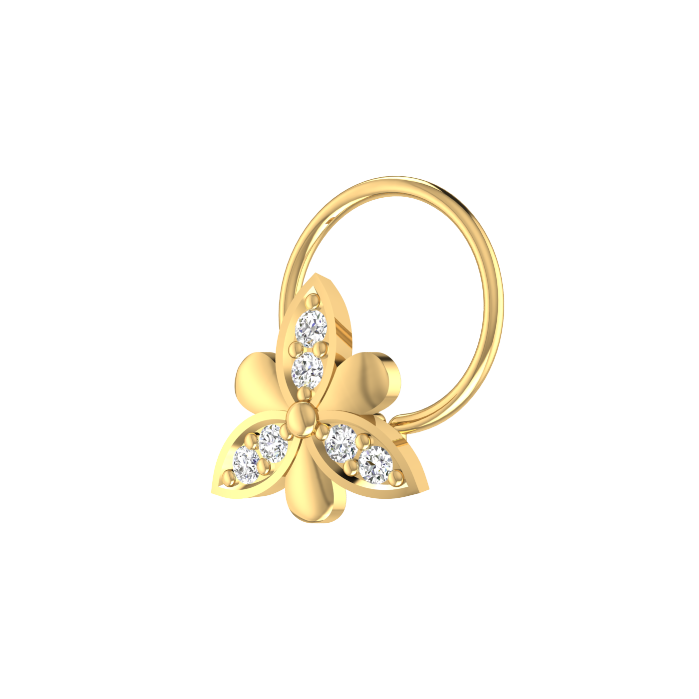 0.05 Carat Natural Diamond Nose Pin - HI Color, VS-SI Clarity.