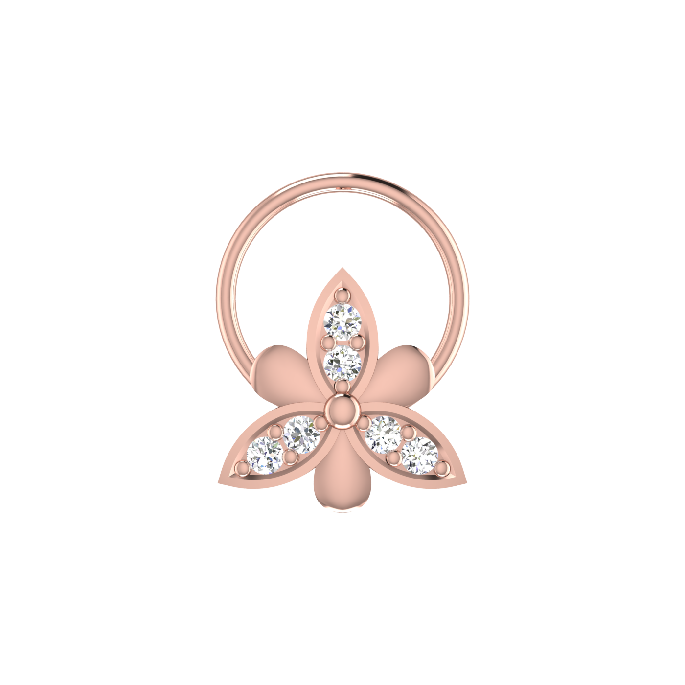 0.05 Carat Natural Diamond Nose Pin - HI Color, VS-SI Clarity.