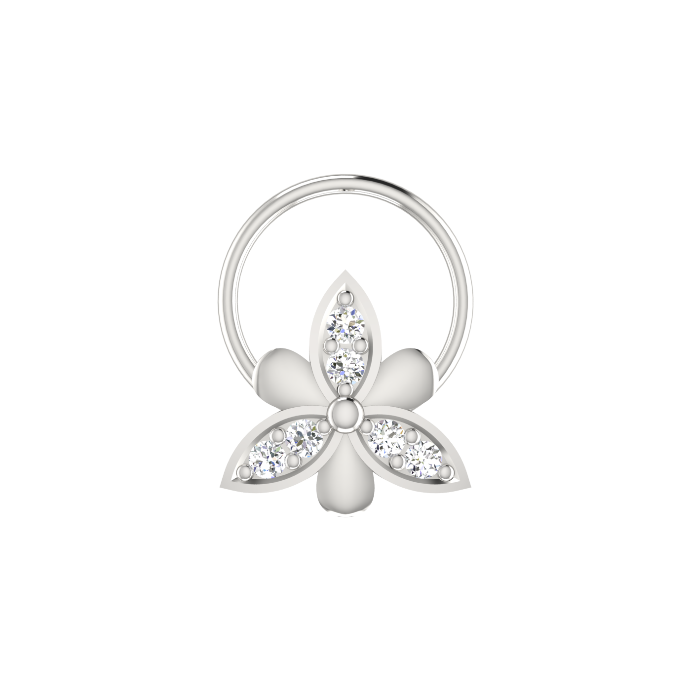 0.05 Carat Natural Diamond Nose Pin - HI Color, VS-SI Clarity.