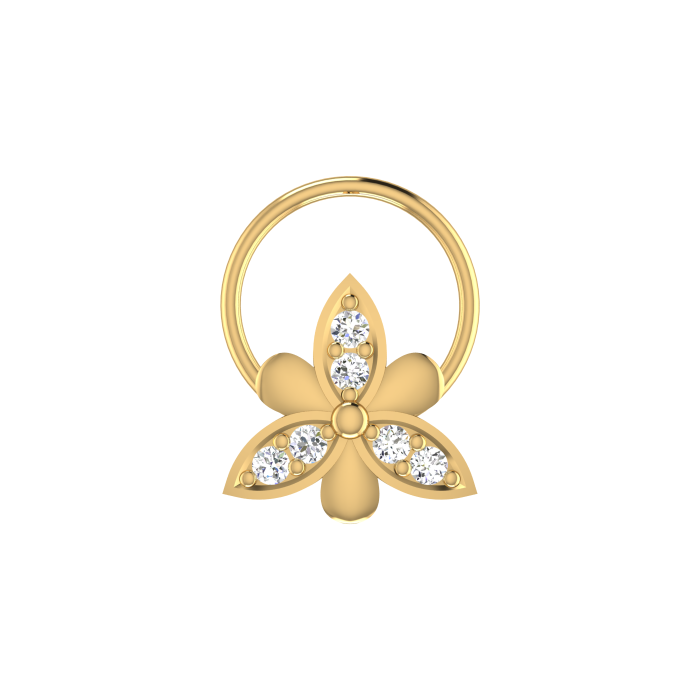 0.05 Carat Natural Diamond Nose Pin - HI Color, VS-SI Clarity.