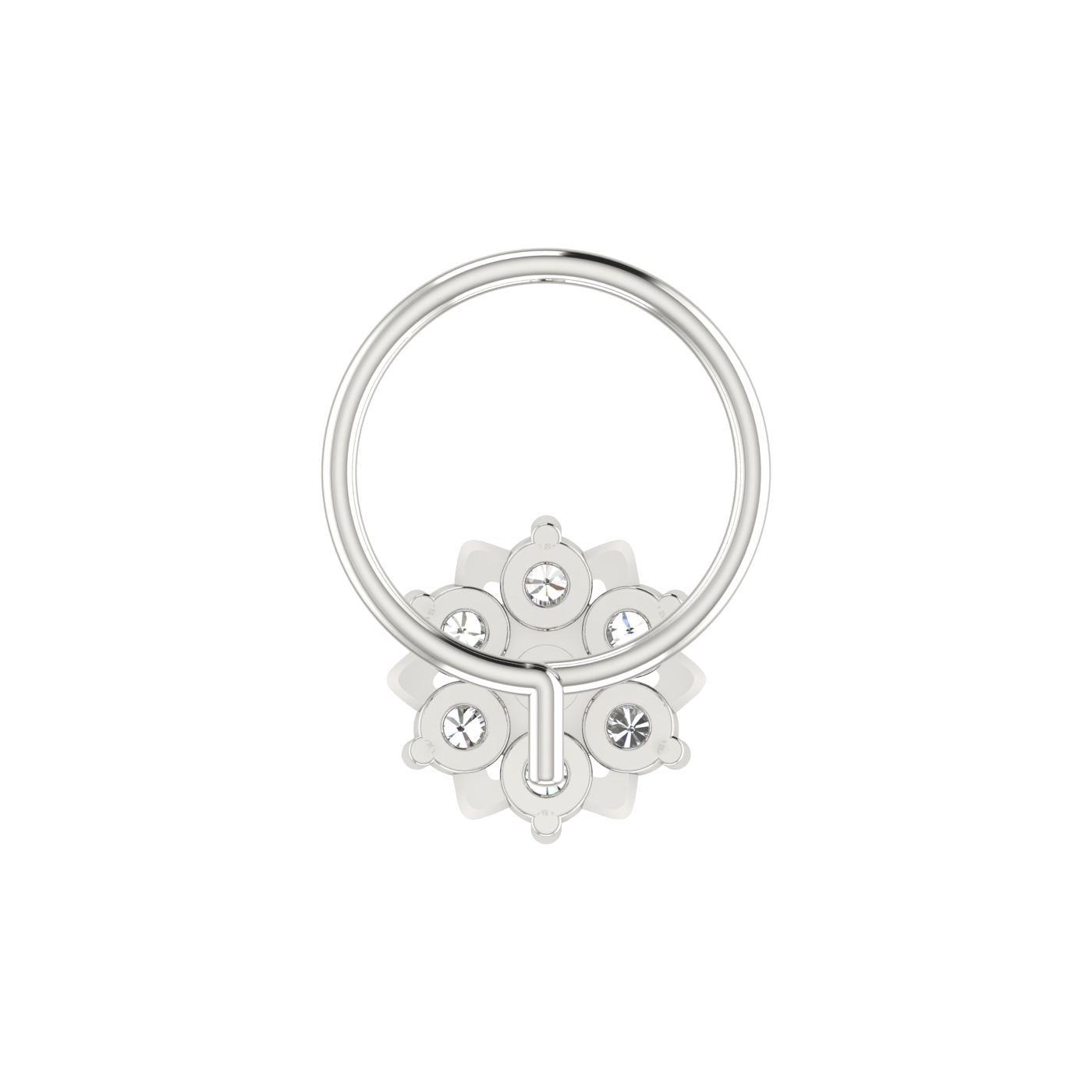 0.11 Carat Natural Diamond Nose Pin - HI Color, VS-SI Clarity.