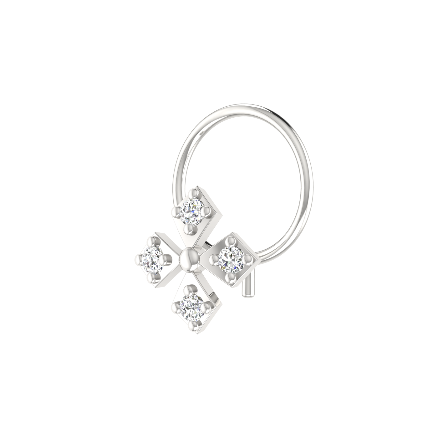 0.05 Carat Natural Diamond Nose Pin - HI Color, VS-SI Clarity.