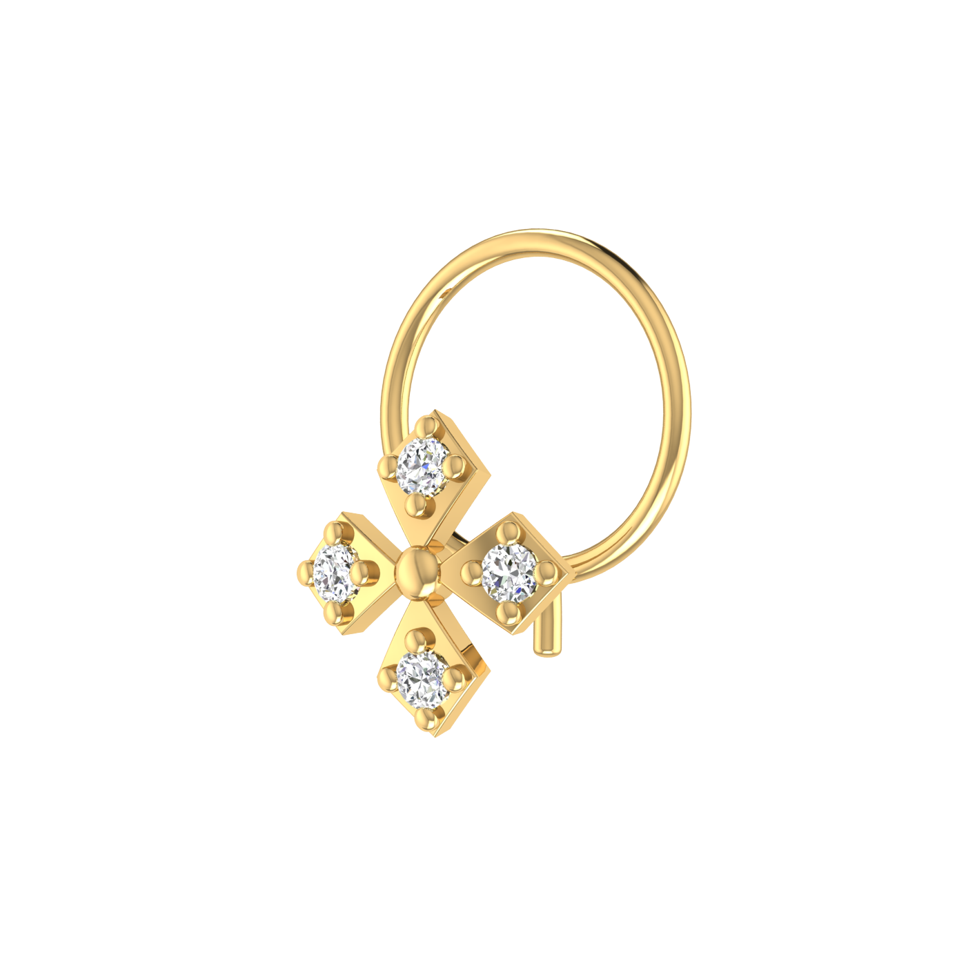 0.05 Carat Natural Diamond Nose Pin - HI Color, VS-SI Clarity.