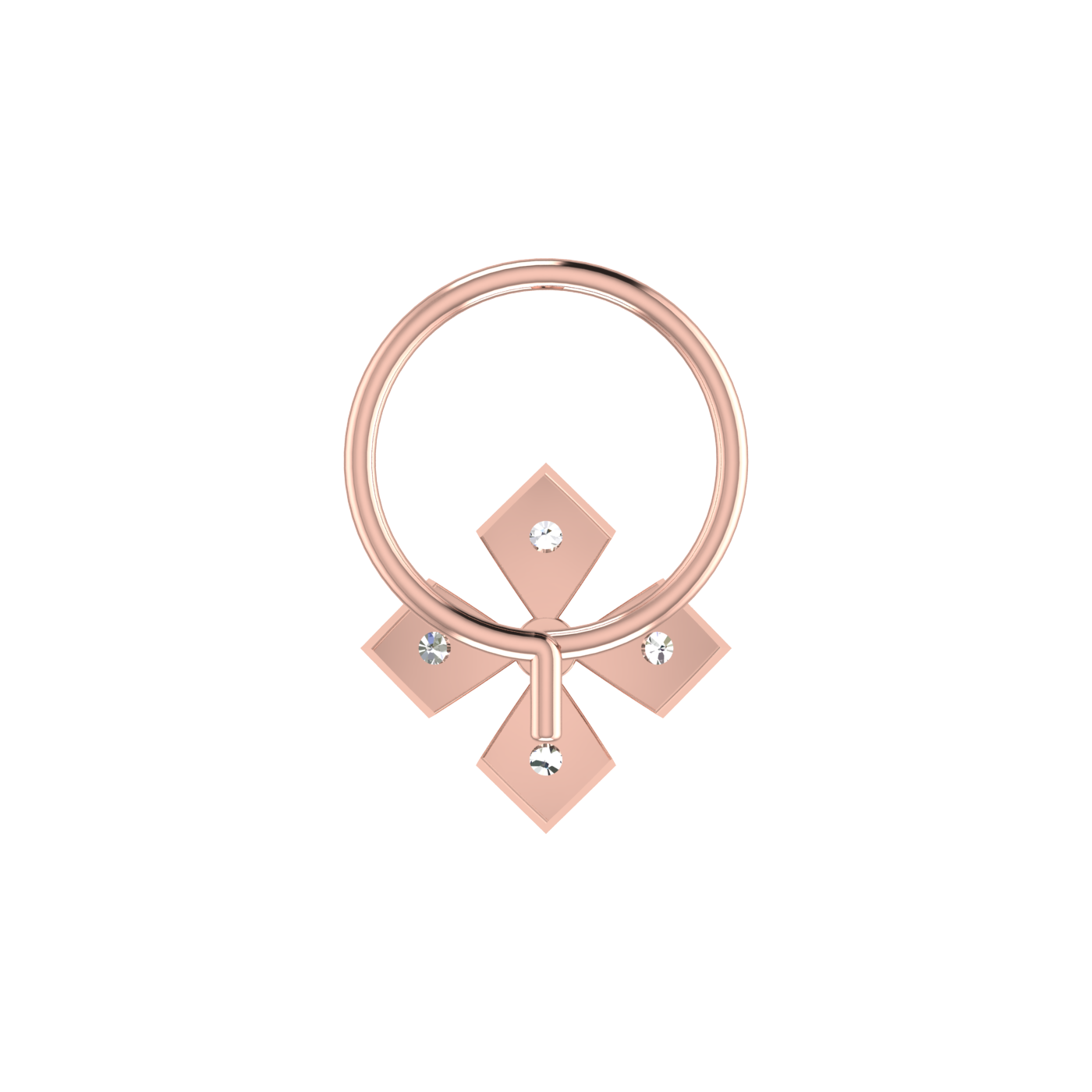 0.05 Carat Natural Diamond Nose Pin - HI Color, VS-SI Clarity.