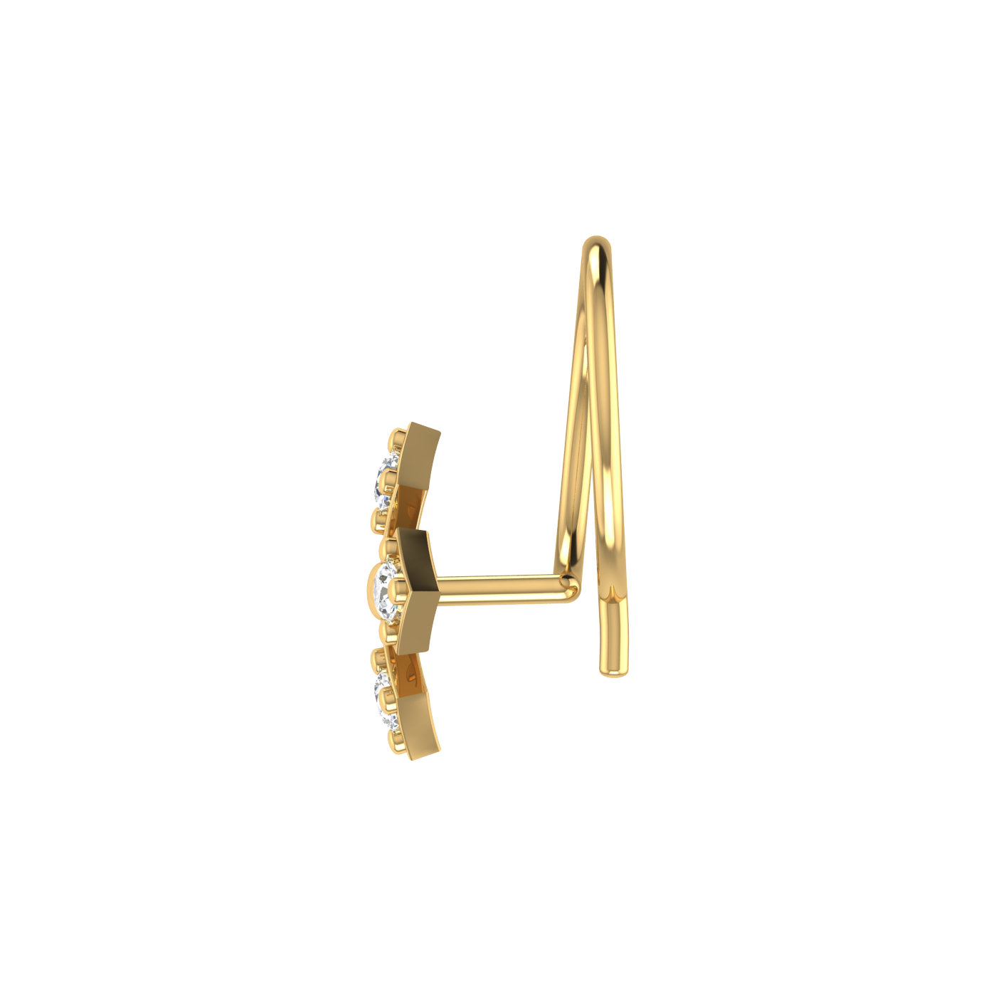 0.05 Carat Natural Diamond Nose Pin - HI Color, VS-SI Clarity.