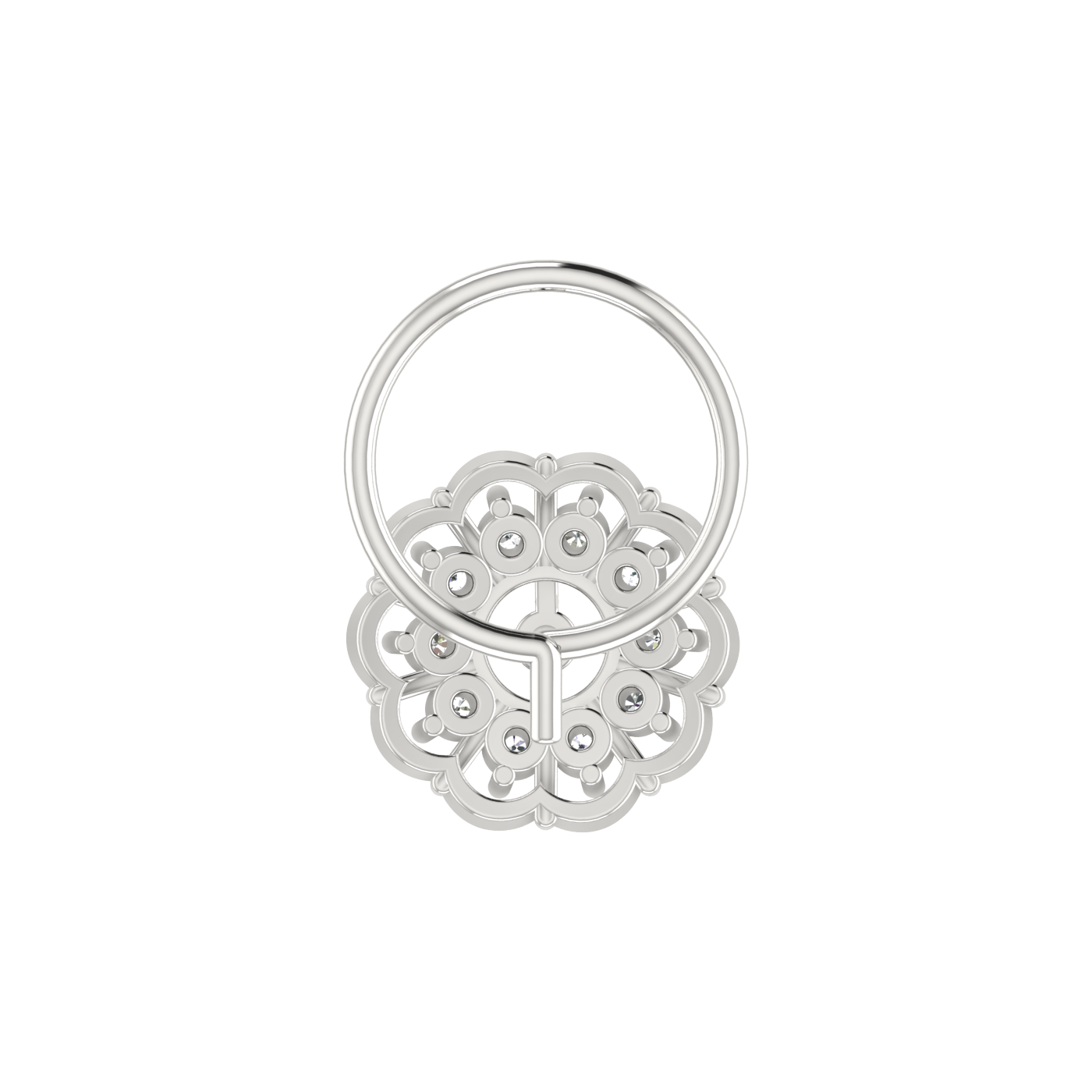 Floral Cluster Style Flower — 0.07 Carat Lab Grown Diamond Nose Pin
