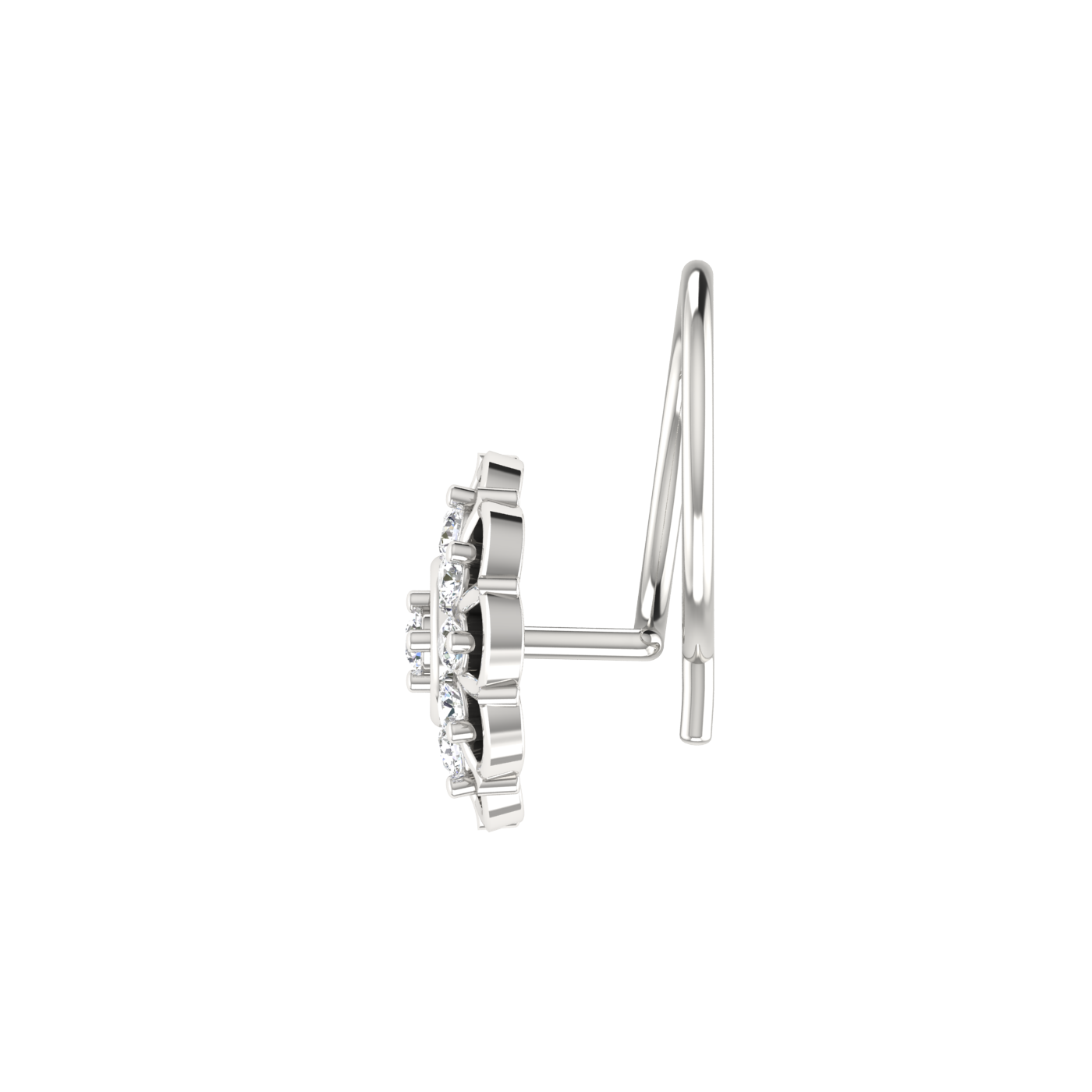 Floral Cluster Style Flower — 0.07 Carat Lab Grown Diamond Nose Pin
