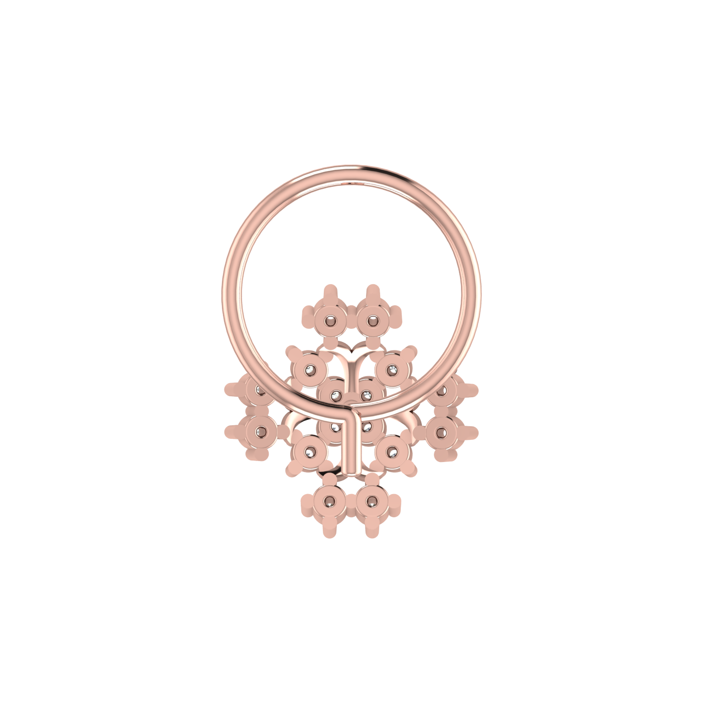 0.08 Ct Natural Diamond Nose Pin-HI Color, VS-SI Clarity.