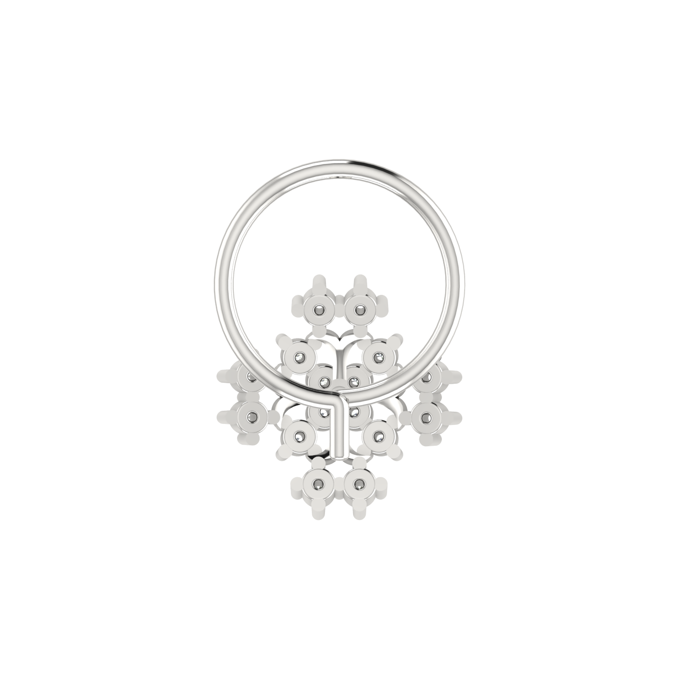 0.08 Ct Natural Diamond Nose Pin-HI Color, VS-SI Clarity.