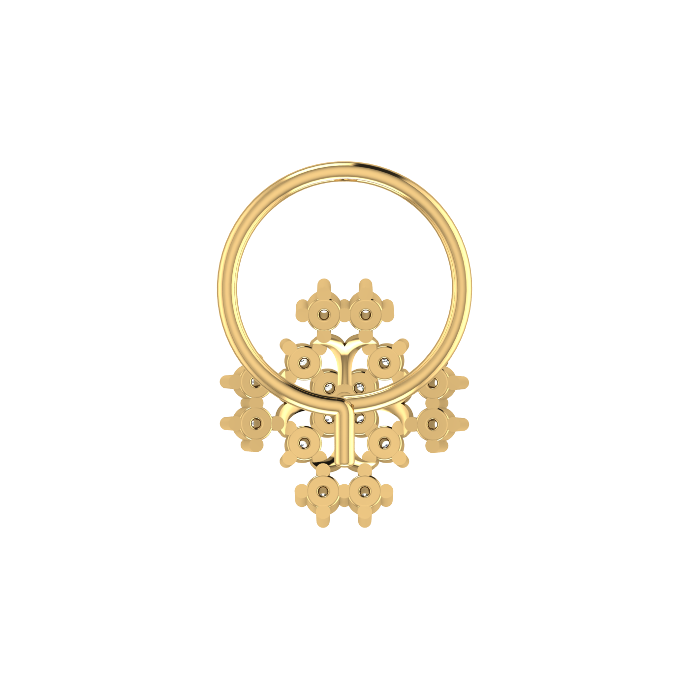 0.08 Ct Natural Diamond Nose Pin-HI Color, VS-SI Clarity.