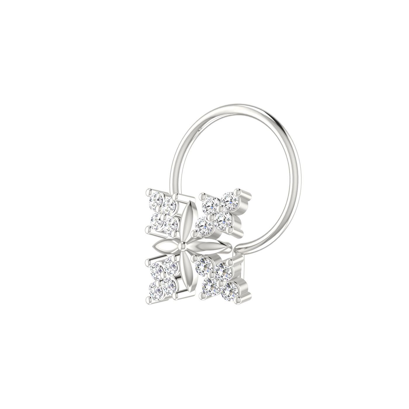 Celestial Bloom Graceful Glimmer — 0.08 Carat Lab Grown Diamond Nose Pin