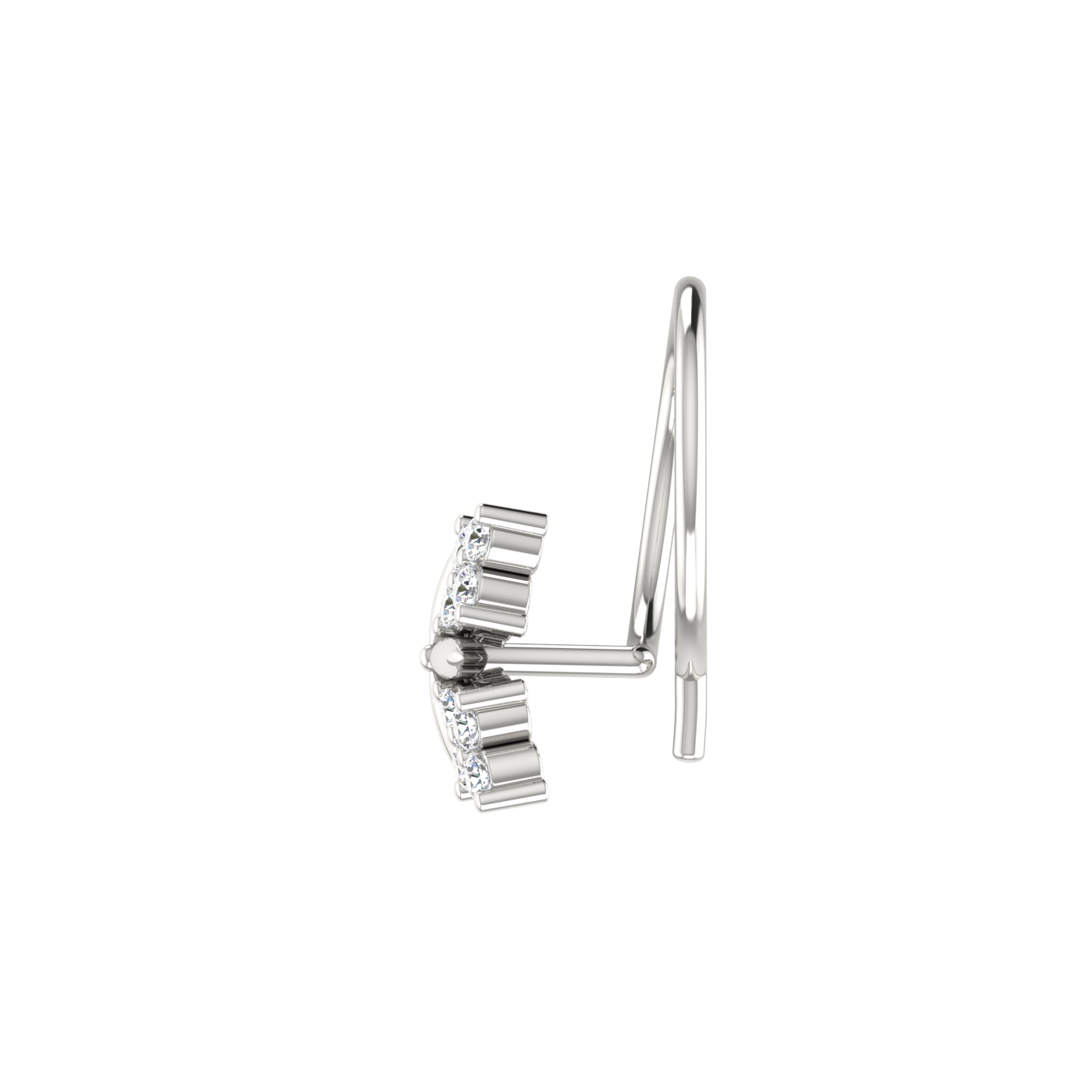 Dazzling 0.08 Carat Diamond Nose Pin – HI Color, VS-SI Clarity.