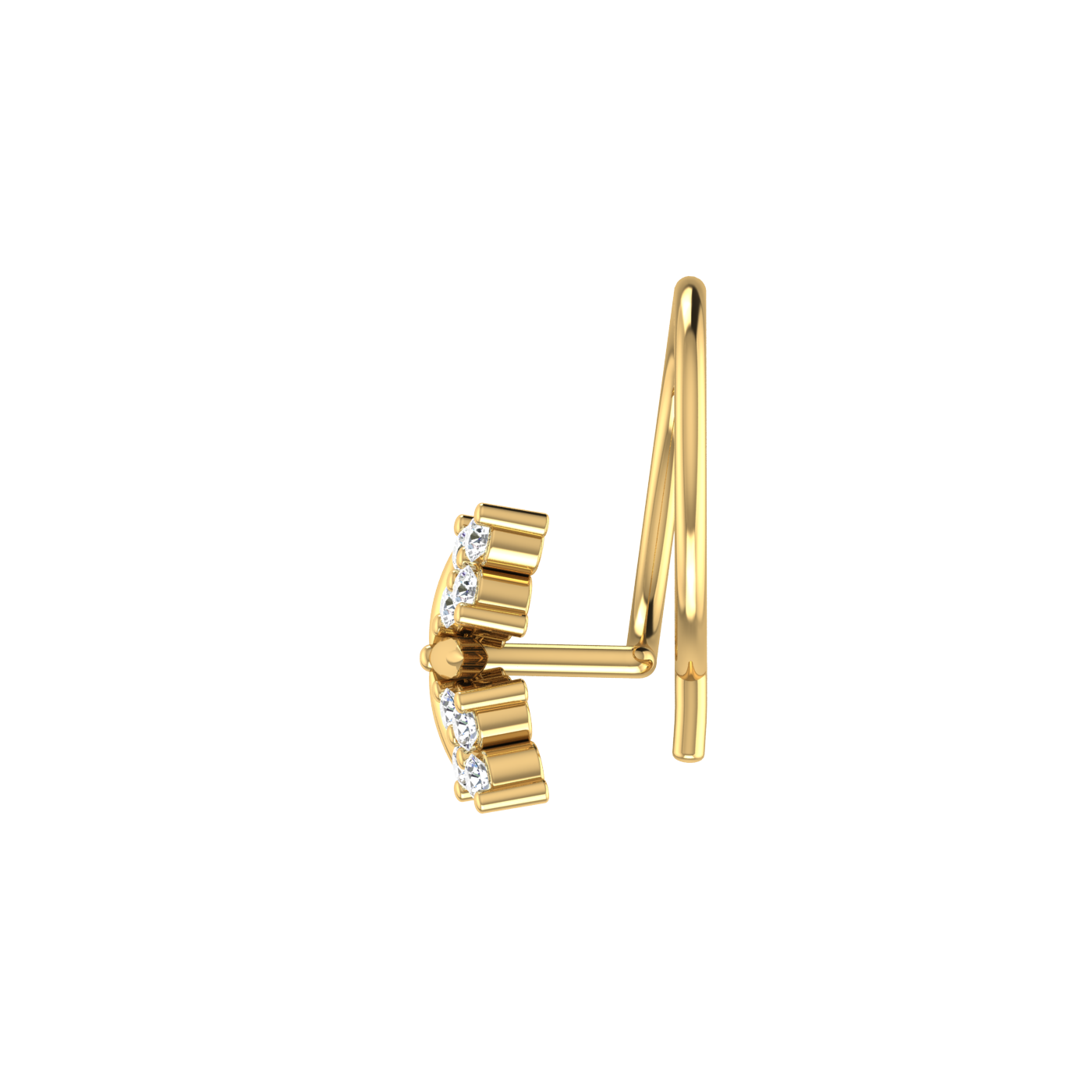 Celestial Bloom Graceful Glimmer — 0.08 Carat Lab Grown Diamond Nose Pin