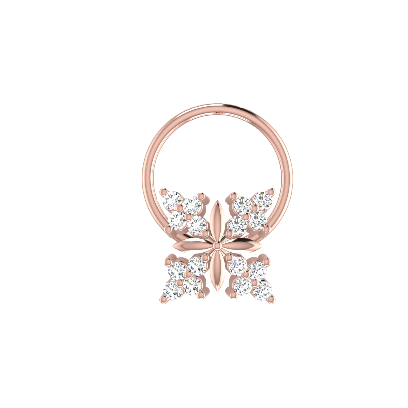 Celestial Bloom Graceful Glimmer — 0.08 Carat Lab Grown Diamond Nose Pin