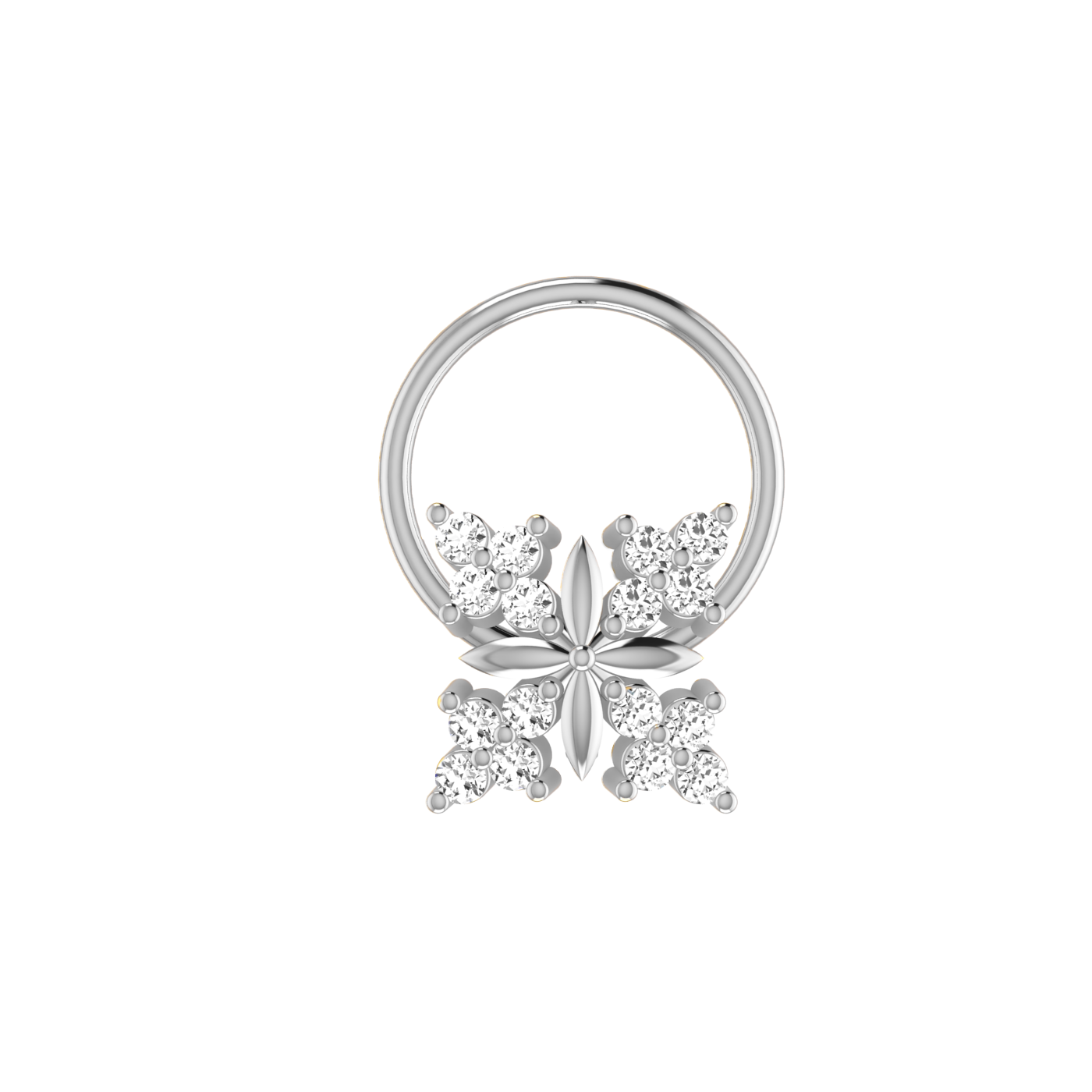 Celestial Bloom Graceful Glimmer — 0.08 Carat Lab Grown Diamond Nose Pin