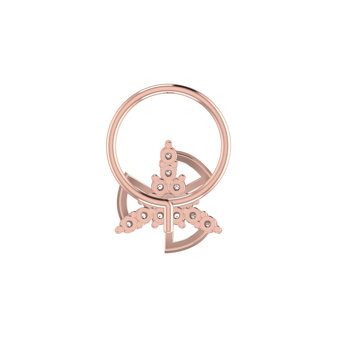 0.06 Ct Natural Diamond Nose Pin-HI Color, VS-SI Clarity.