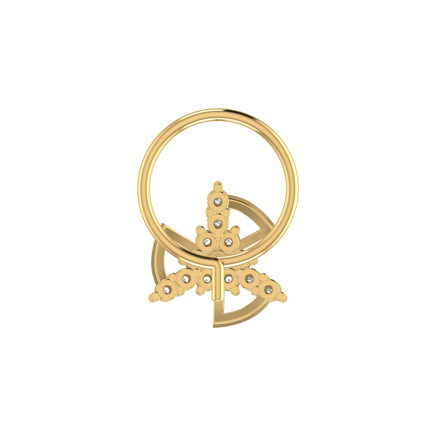 0.06 Ct Natural Diamond Nose Pin-HI Color, VS-SI Clarity.