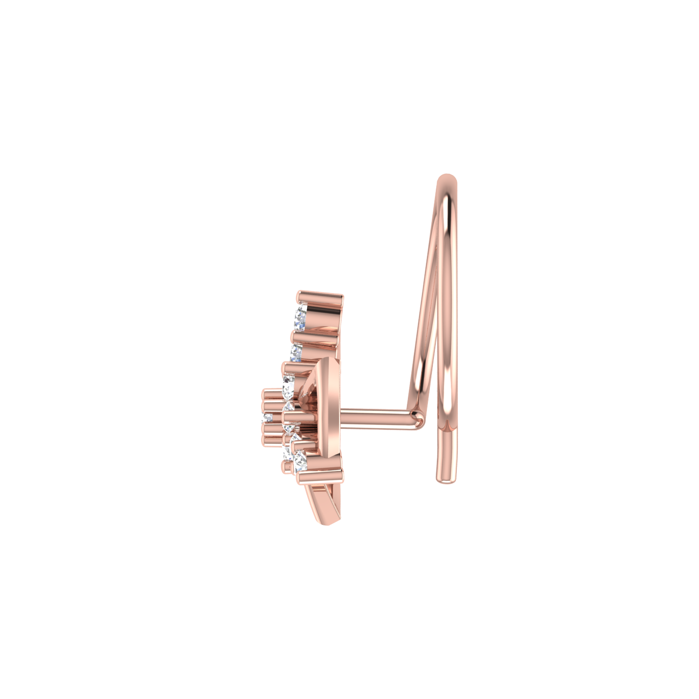 0.06 Ct Natural Diamond Nose Pin-HI Color, VS-SI Clarity.