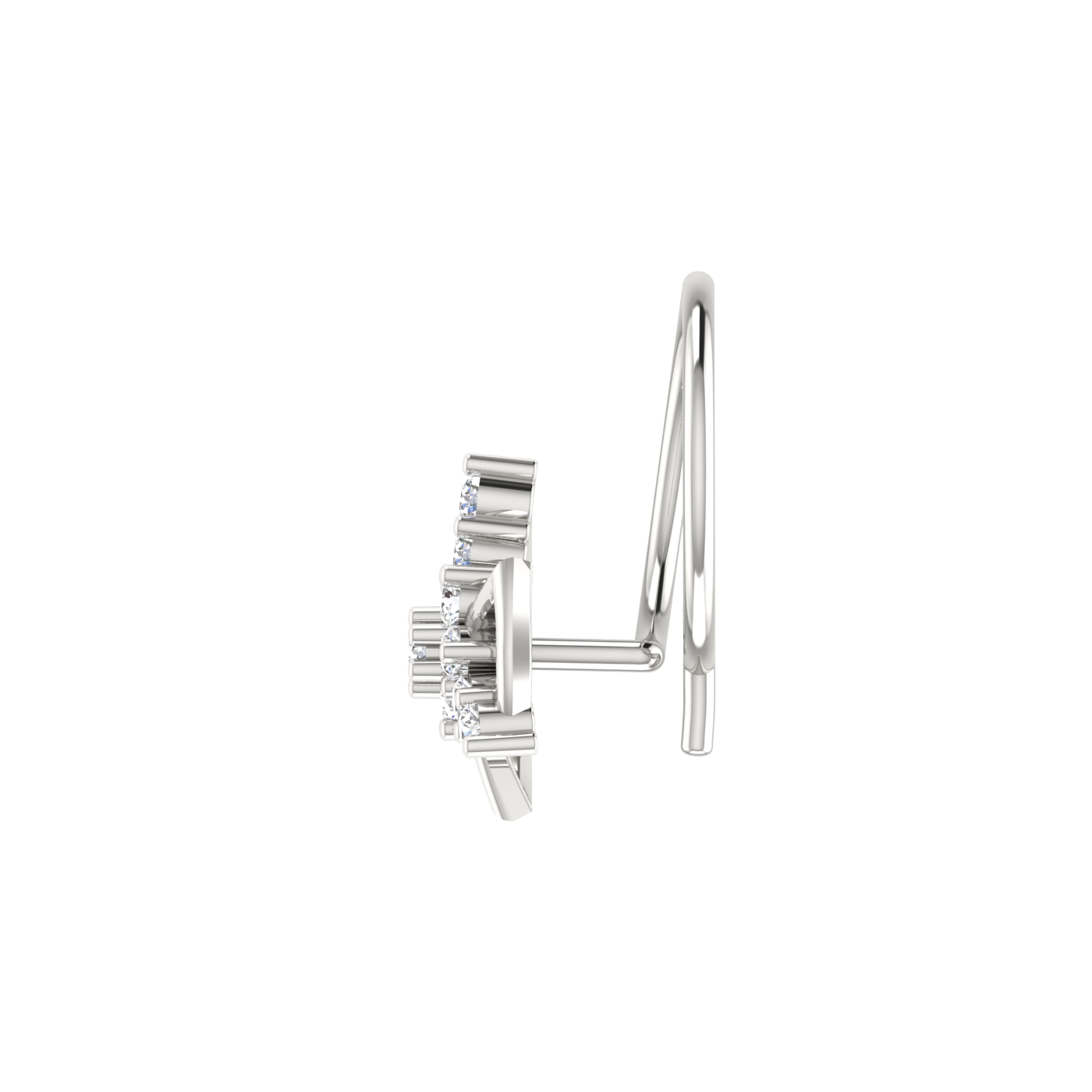 0.06 Ct Natural Diamond Nose Pin-HI Color, VS-SI Clarity.