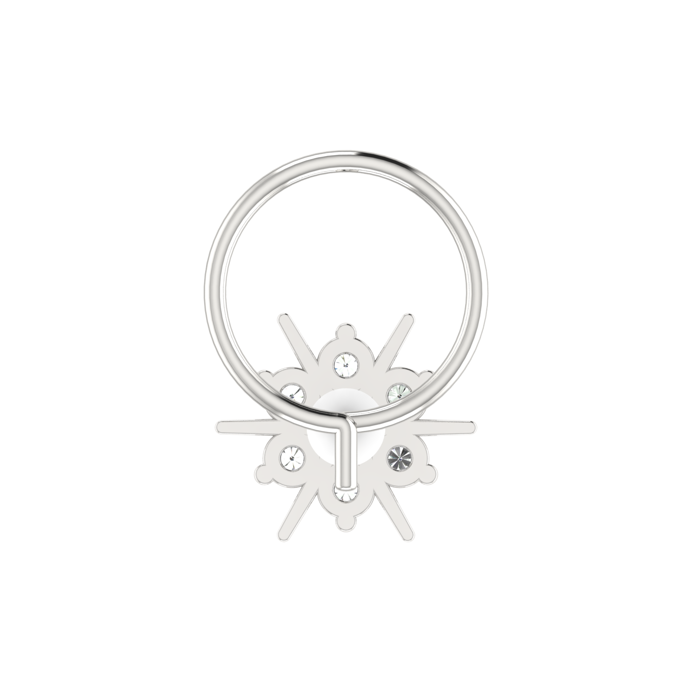 Floral 0.11 Carat Lab Grown Diamond Nose Pin