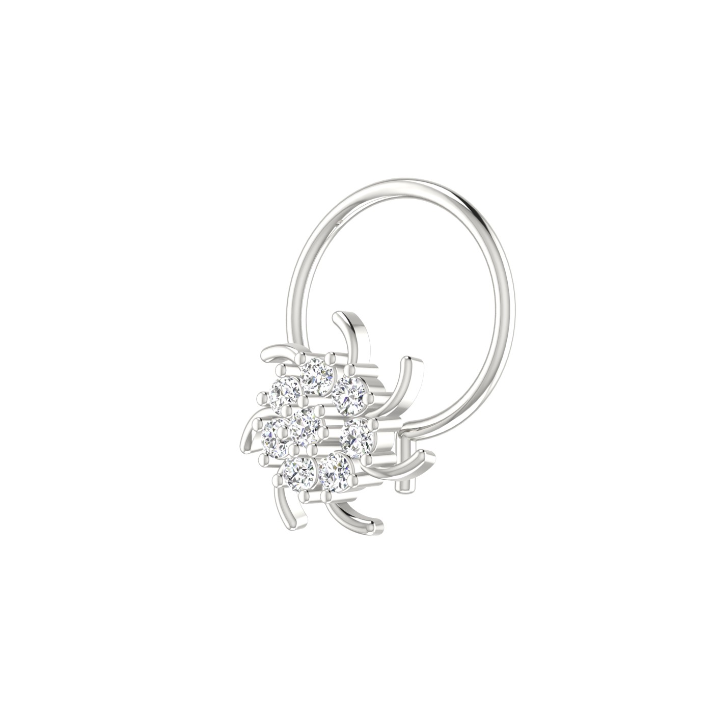 Whirling Radiance Spiral Luxe Elegance — 0.07 Carat Lab Grown Diamond Nose Pin
