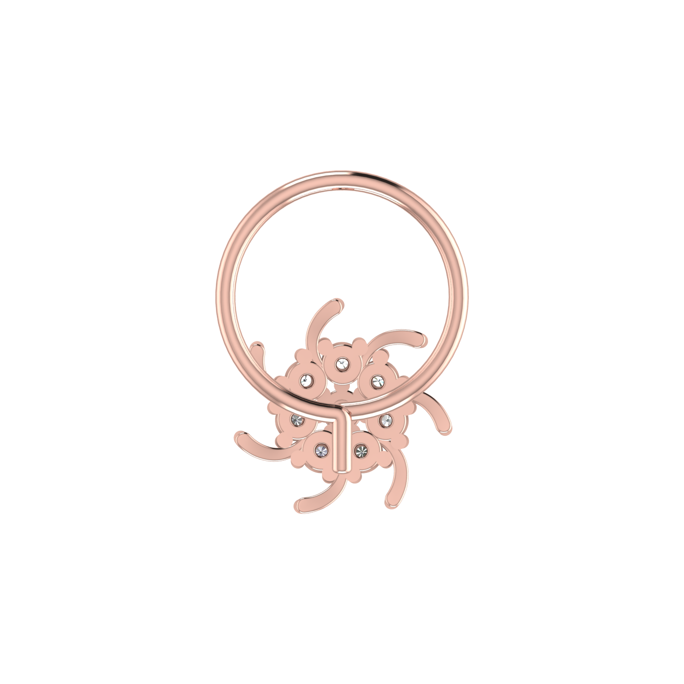 Delicate 0.07 Ct Diamond Nose Pin | HI Color, VS-SI Clarity.