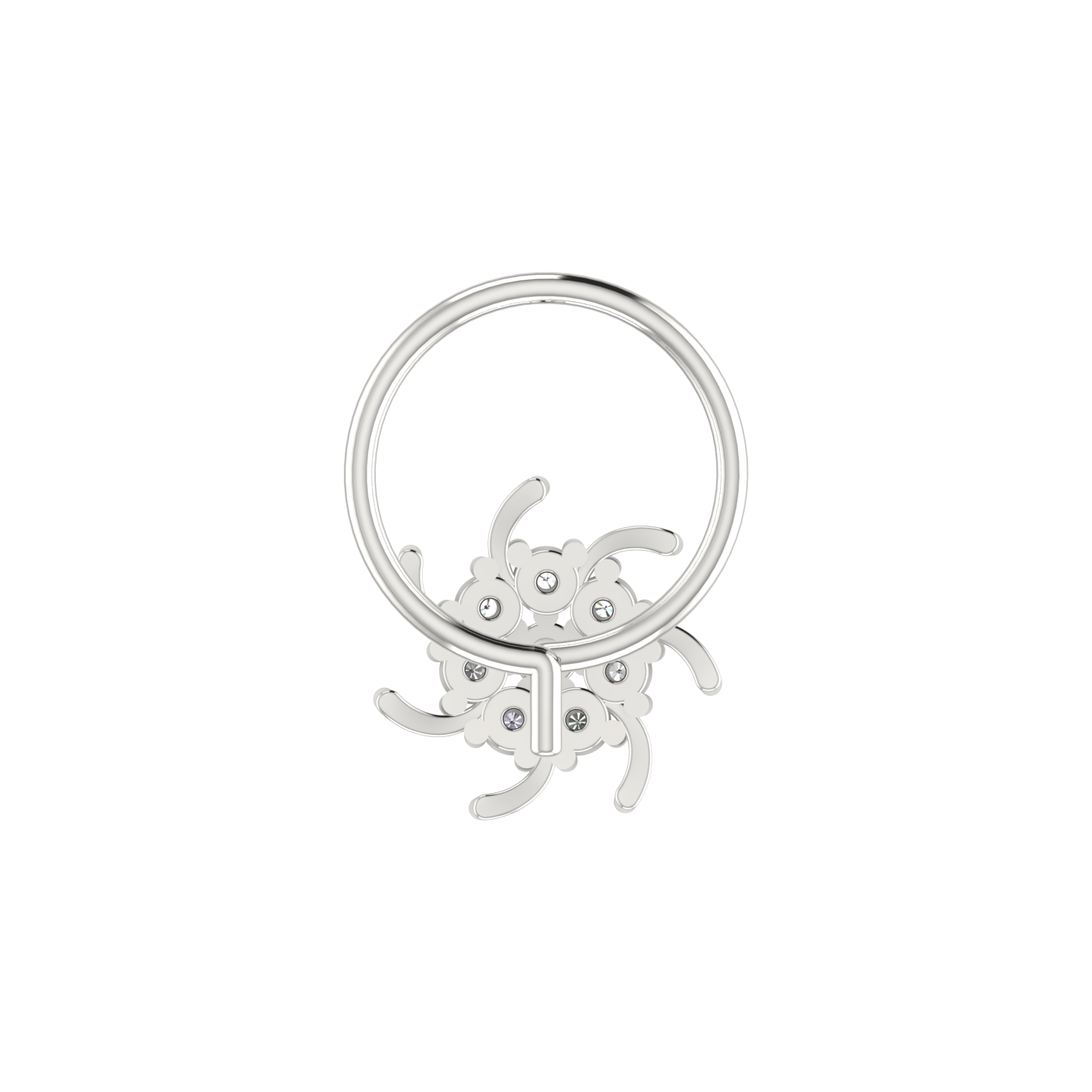 Whirling Radiance Spiral Luxe Elegance — 0.07 Carat Lab Grown Diamond Nose Pin