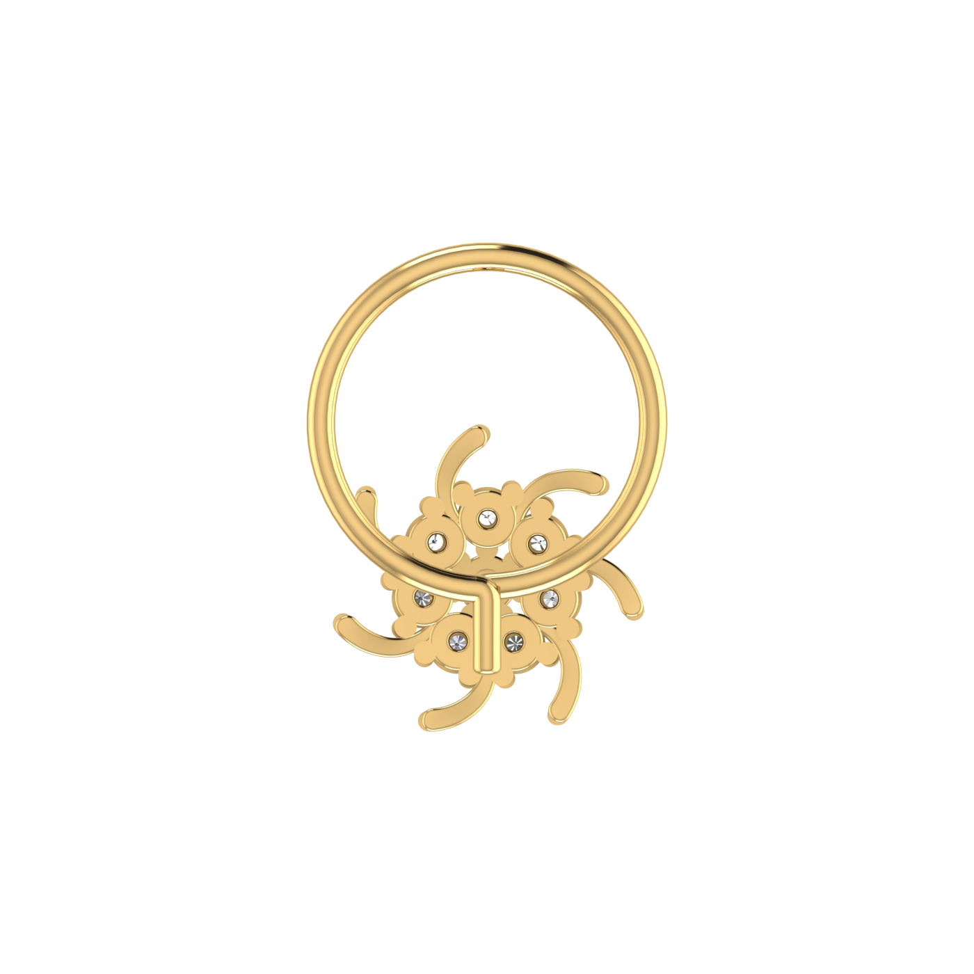 Delicate 0.07 Ct Diamond Nose Pin | HI Color, VS-SI Clarity.