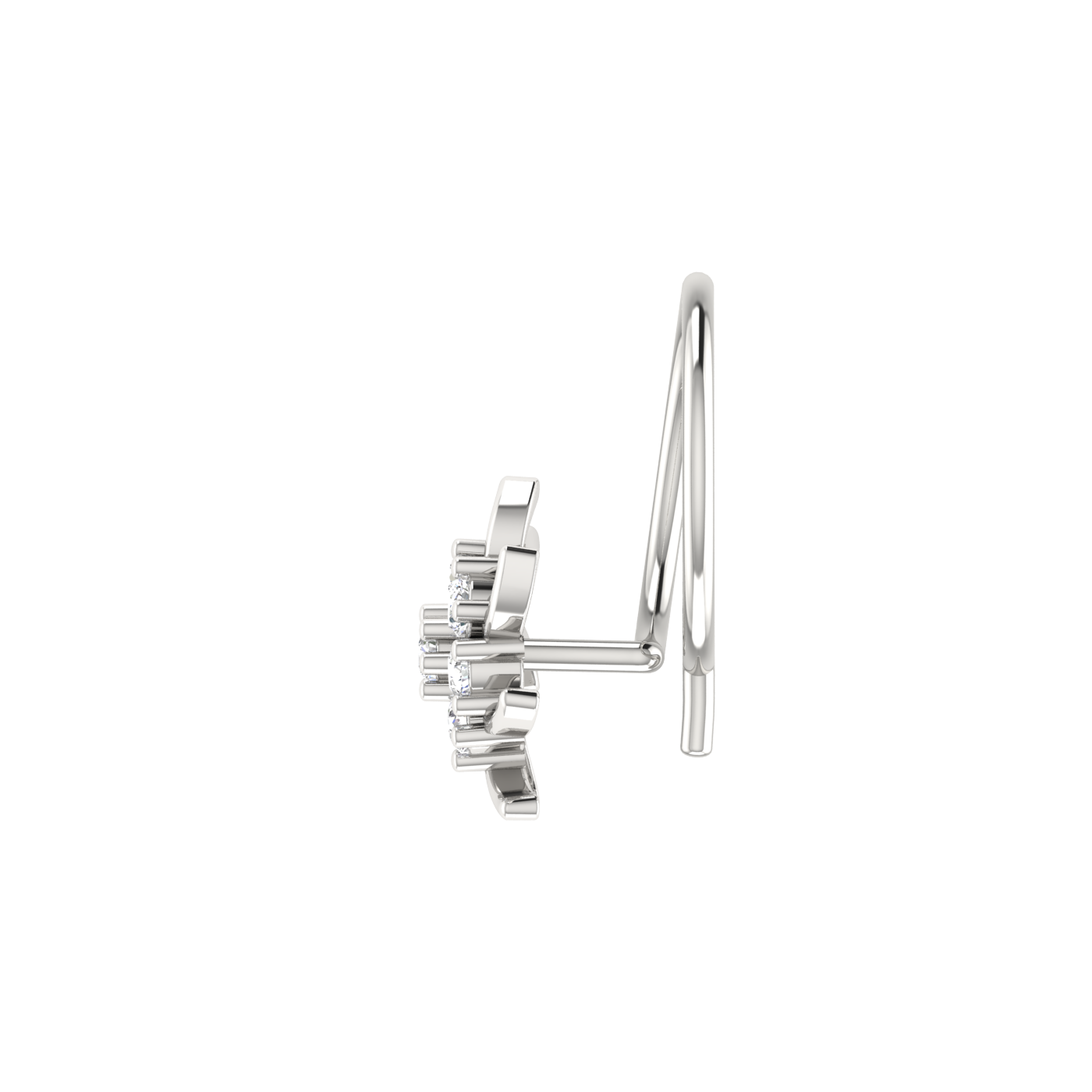 Whirling Radiance Spiral Luxe Elegance — 0.07 Carat Lab Grown Diamond Nose Pin