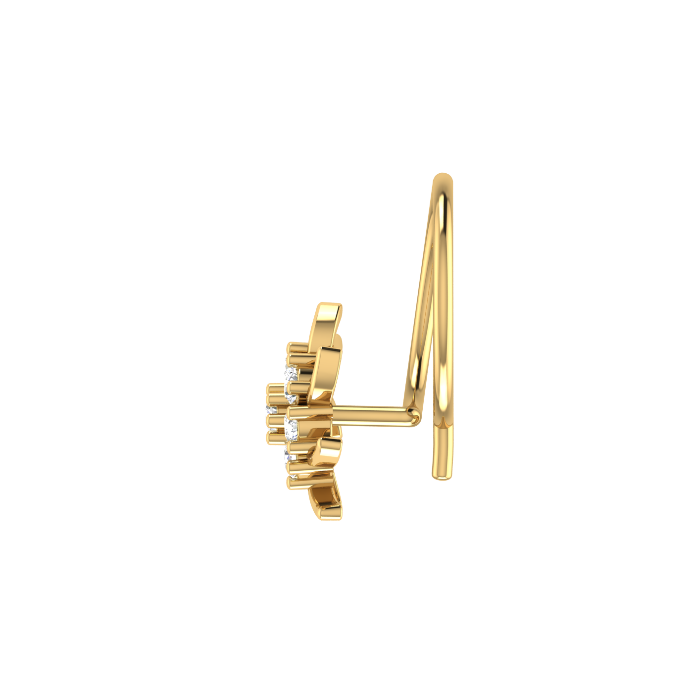 Whirling Radiance Spiral Luxe Elegance — 0.07 Carat Lab Grown Diamond Nose Pin