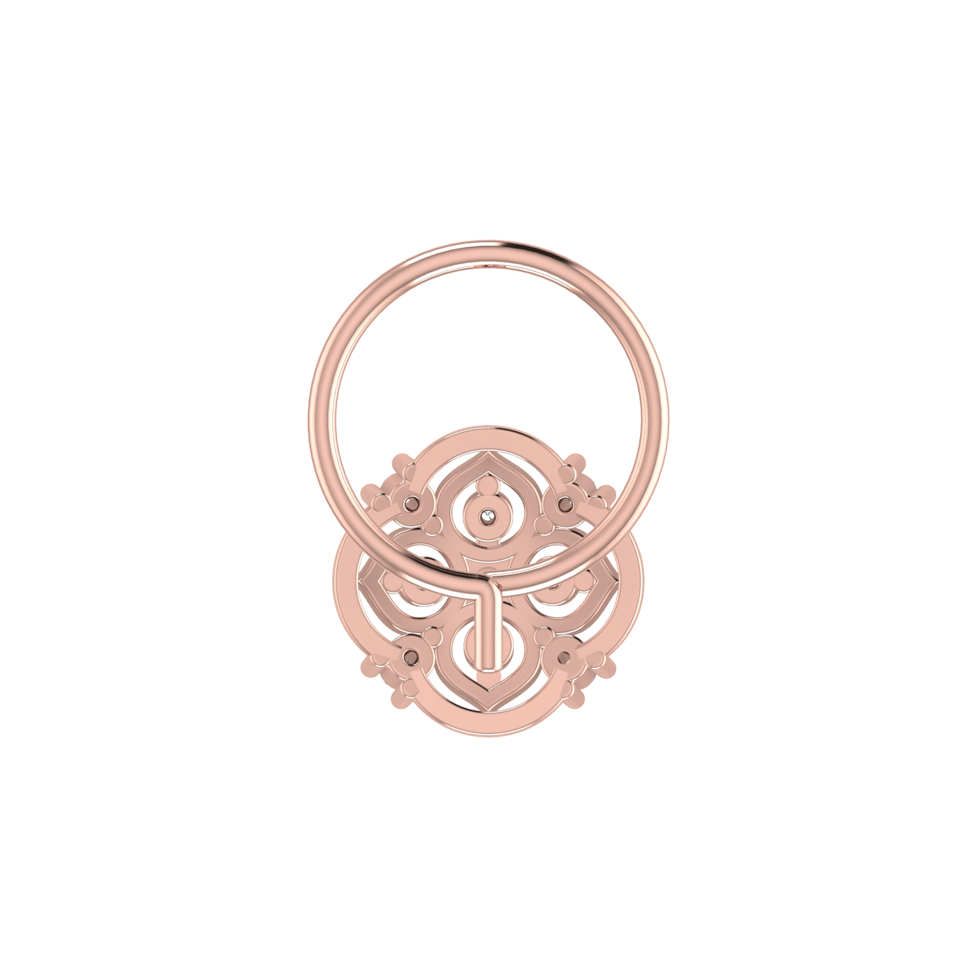 Floral Harmony Regal Petal Spark — 0.05 Carat Lab Grown Diamond Nose Pin