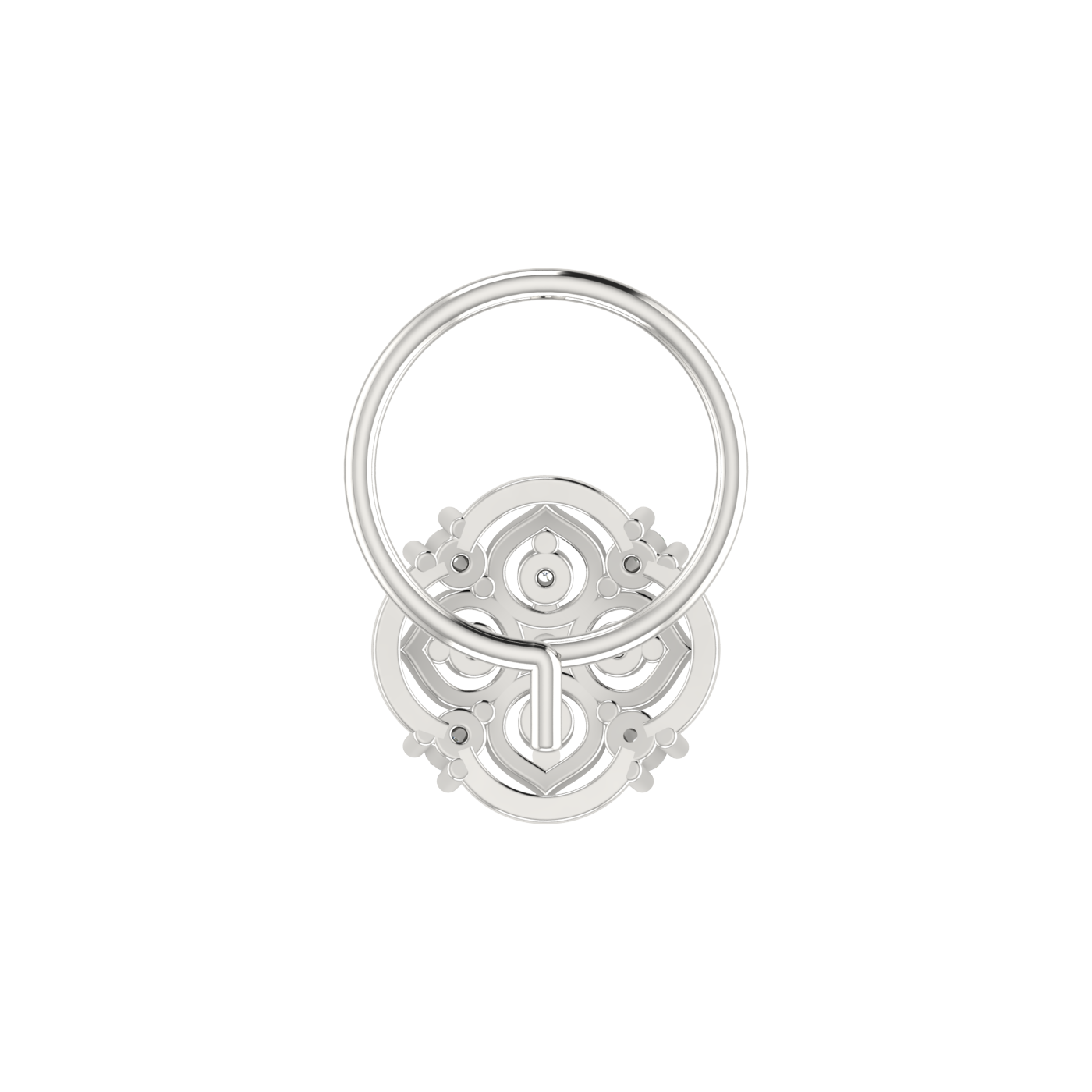 Floral Harmony Regal Petal Spark — 0.05 Carat Lab Grown Diamond Nose Pin