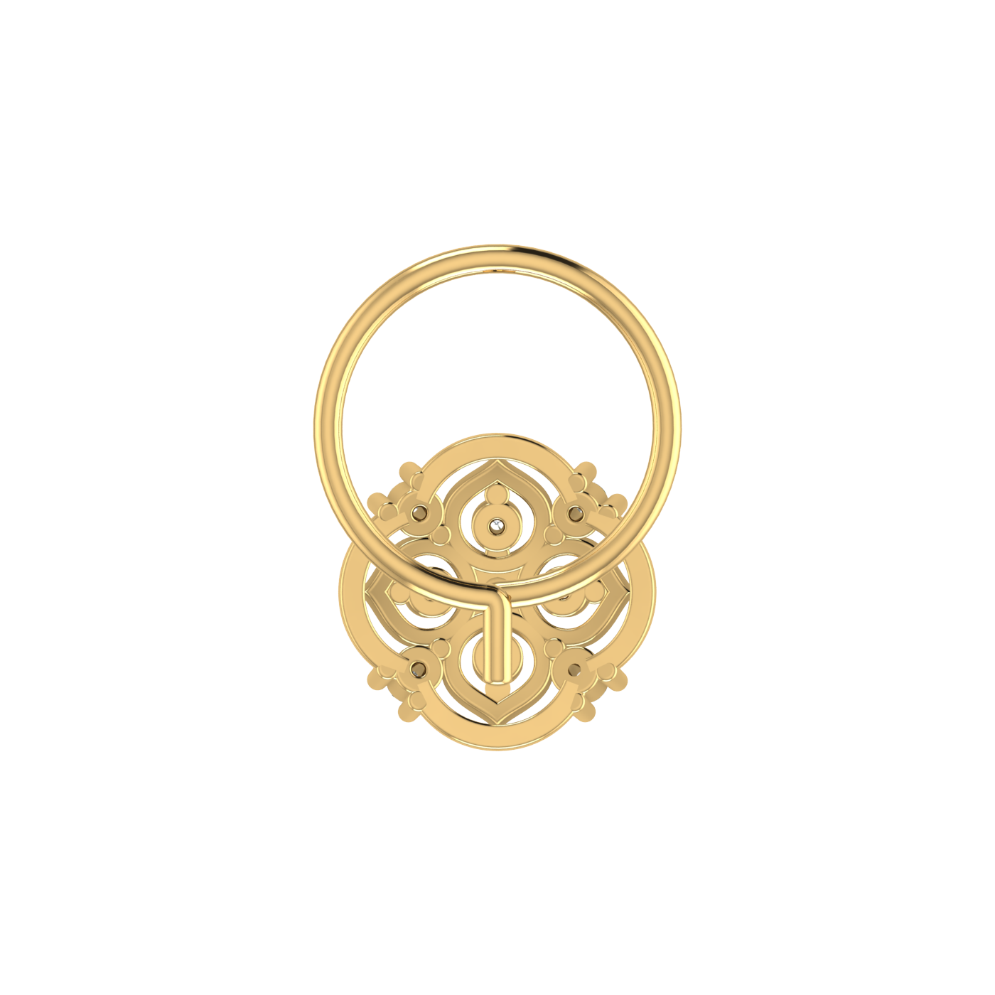 Floral Harmony Regal Petal Spark — 0.05 Carat Lab Grown Diamond Nose Pin