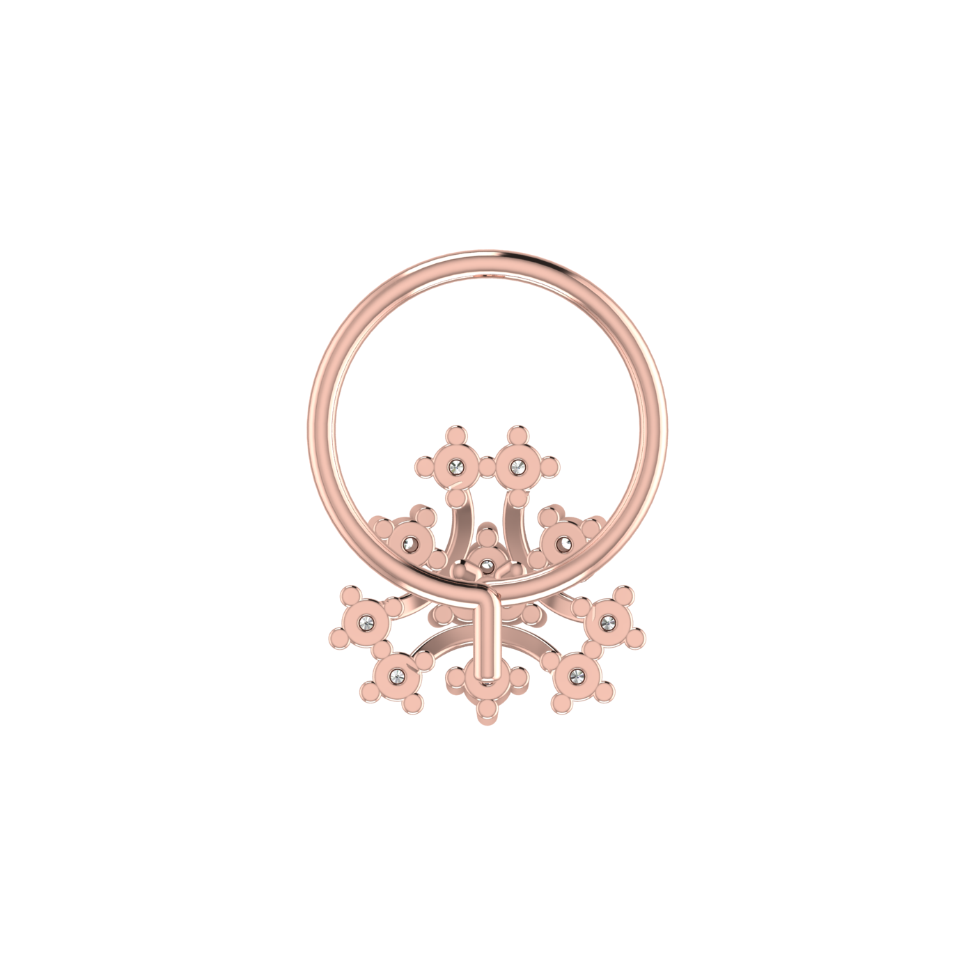 Cascading Starlight Graceful Symphony — 0.06 Carat Lab Grown Diamond Nose Pin
