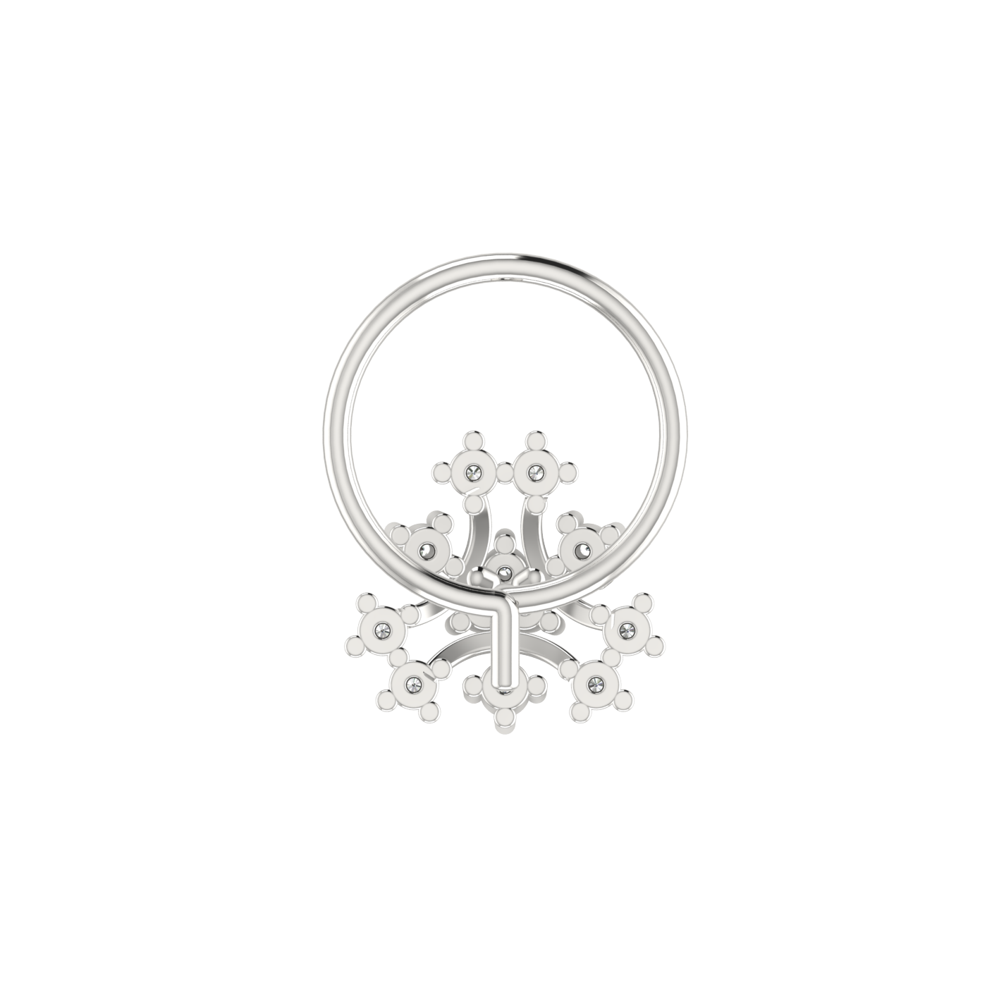 Cascading Starlight Graceful Symphony — 0.06 Carat Lab Grown Diamond Nose Pin
