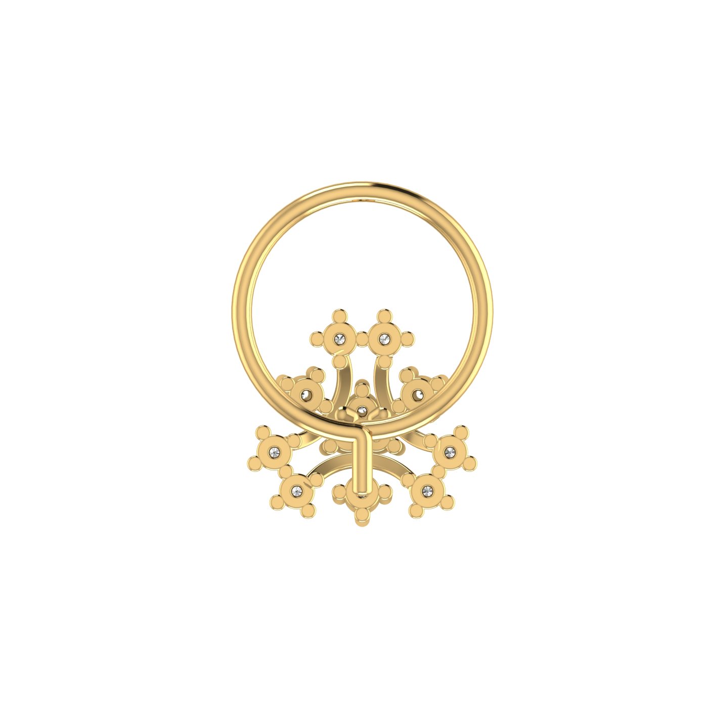 Cascading Starlight Graceful Symphony — 0.06 Carat Lab Grown Diamond Nose Pin