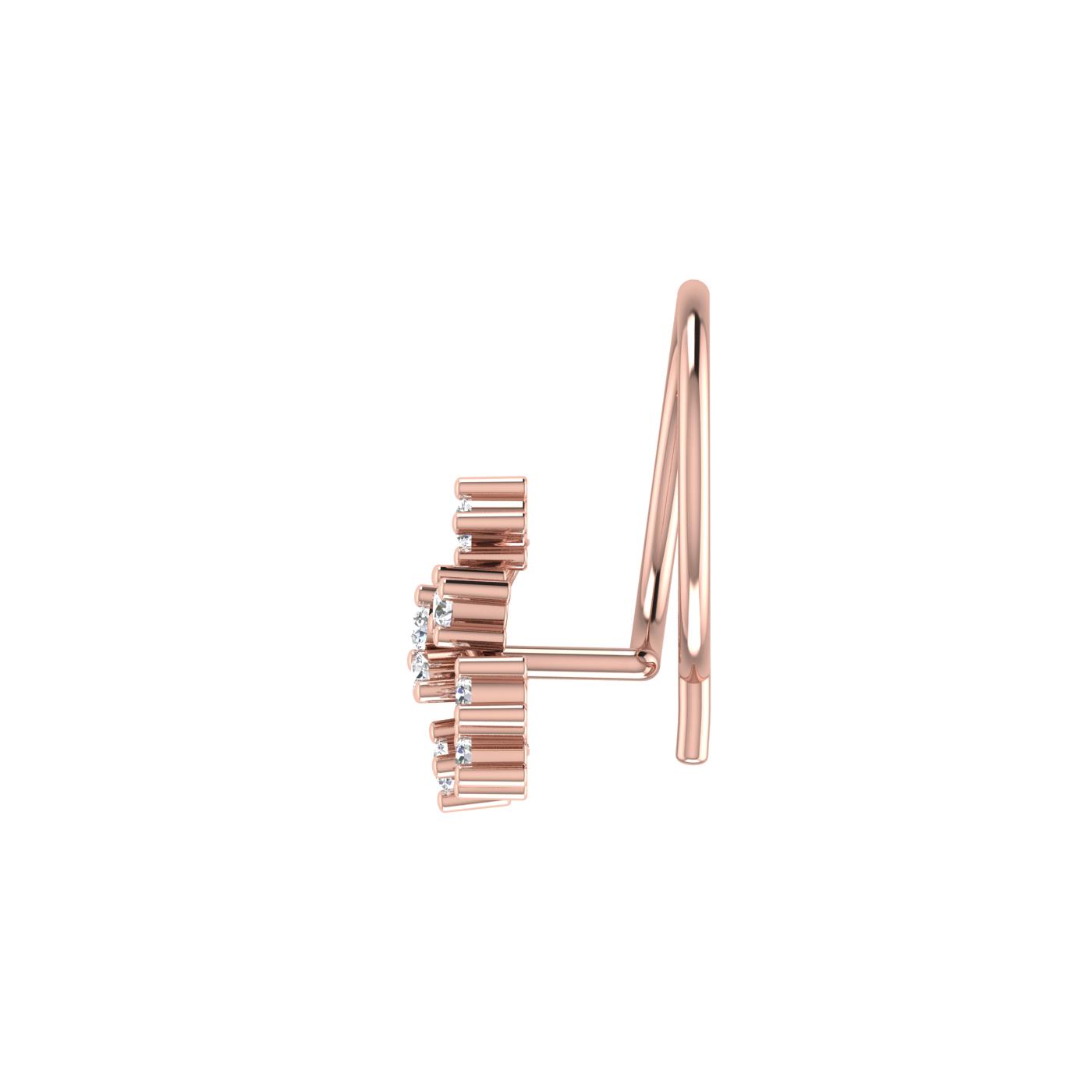 Cascading Starlight Graceful Symphony — 0.06 Carat Lab Grown Diamond Nose Pin