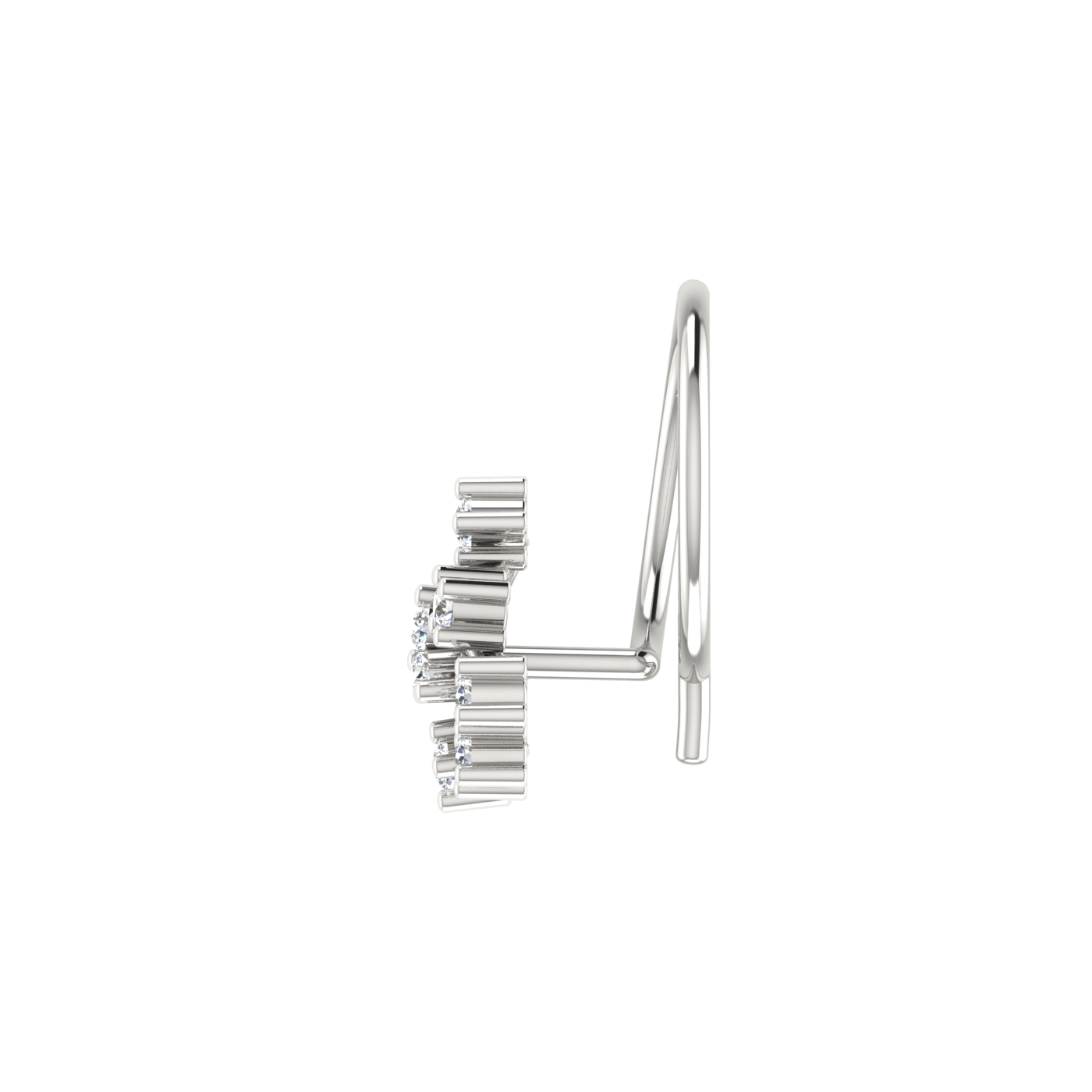 Cascading Starlight Graceful Symphony — 0.06 Carat Lab Grown Diamond Nose Pin