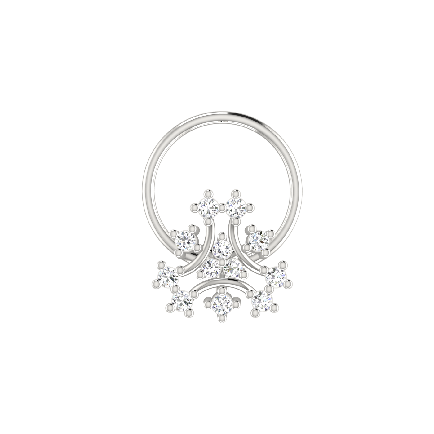 Cascading Starlight Graceful Symphony — 0.06 Carat Lab Grown Diamond Nose Pin