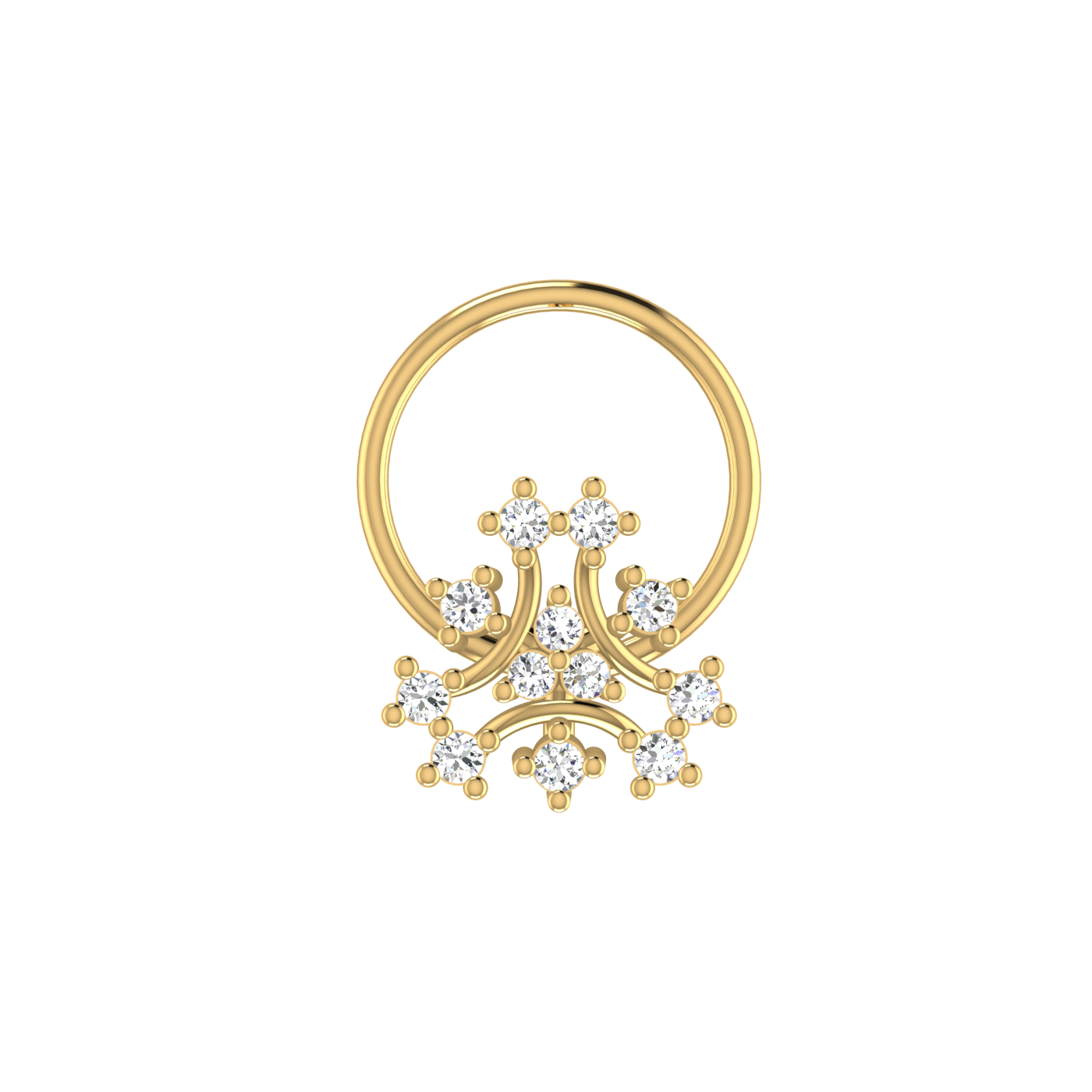 Cascading Starlight Graceful Symphony — 0.06 Carat Lab Grown Diamond Nose Pin