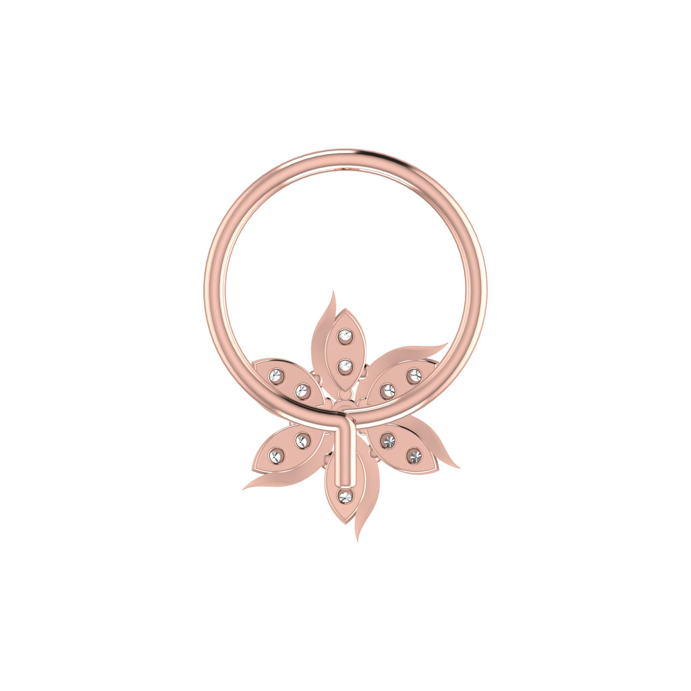 Sleek 0.03 Carat Natural Diamond Nose Pin – Brilliant HI Color, VS-SI Clarity,.