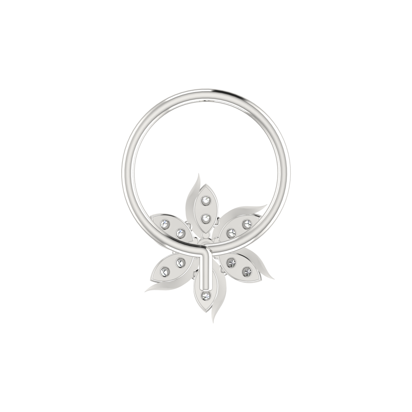 Sleek 0.03 Carat Natural Diamond Nose Pin – Brilliant HI Color, VS-SI Clarity,.