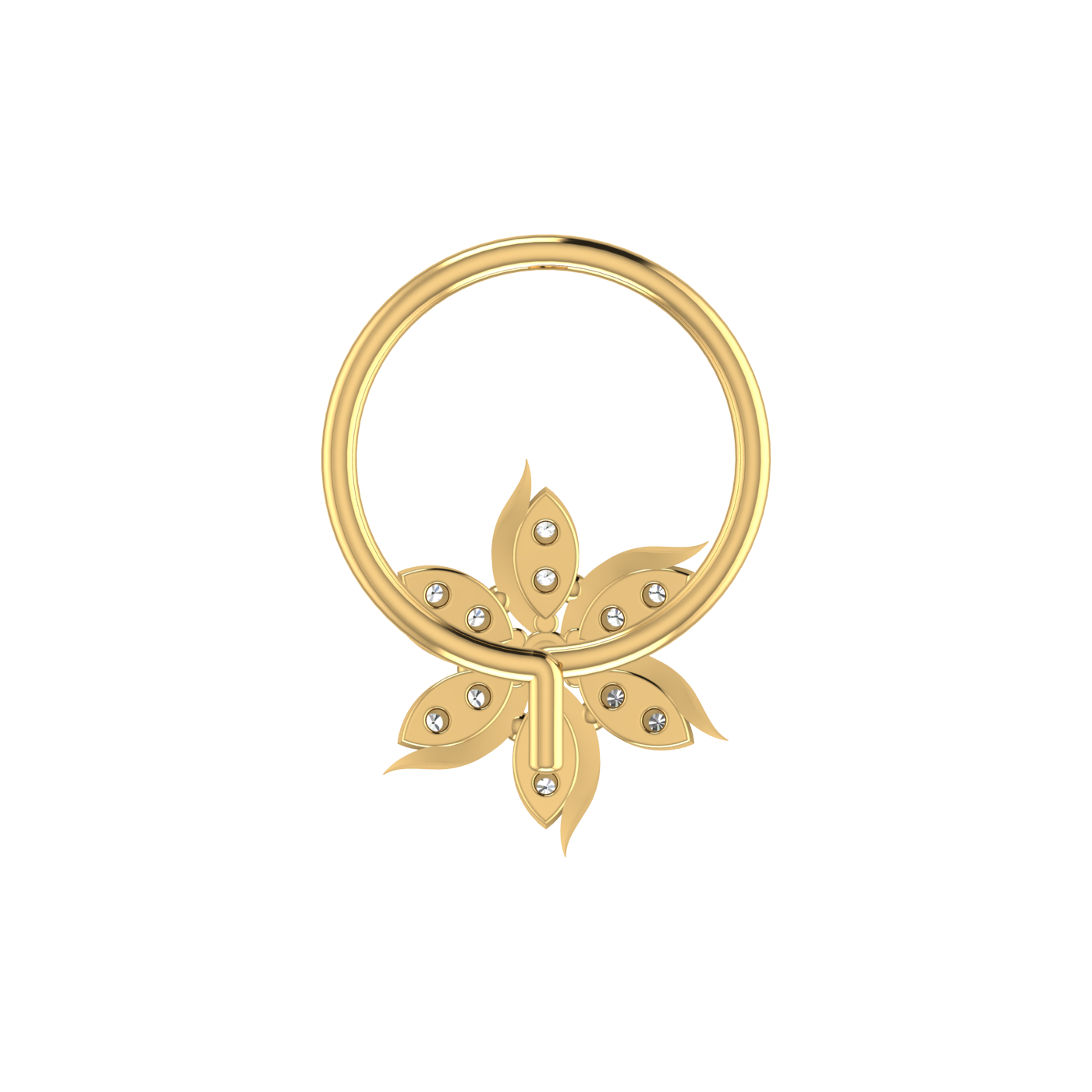 Sleek 0.03 Carat Natural Diamond Nose Pin – Brilliant HI Color, VS-SI Clarity,.