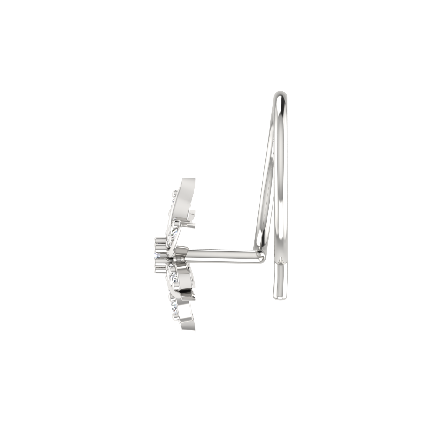 Sleek 0.03 Carat Natural Diamond Nose Pin – Brilliant HI Color, VS-SI Clarity,.