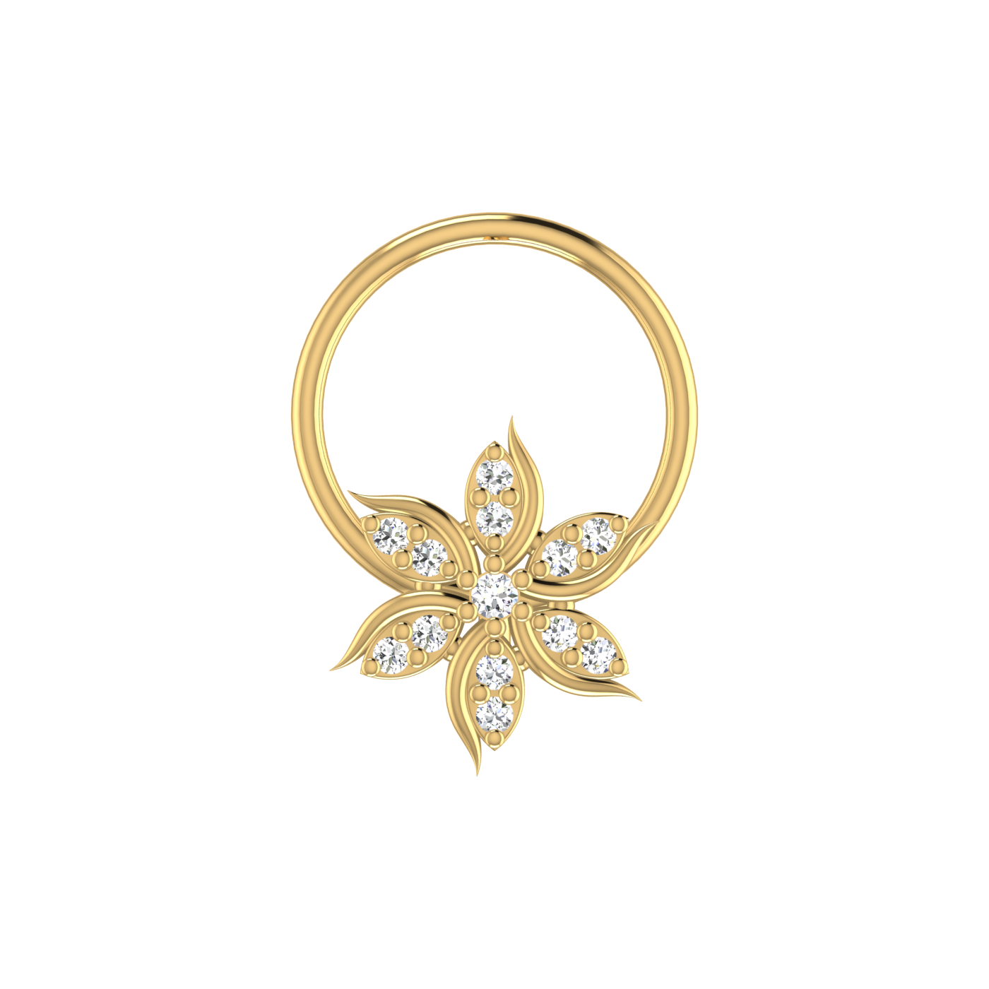 Sleek 0.03 Carat Natural Diamond Nose Pin – Brilliant HI Color, VS-SI Clarity,.