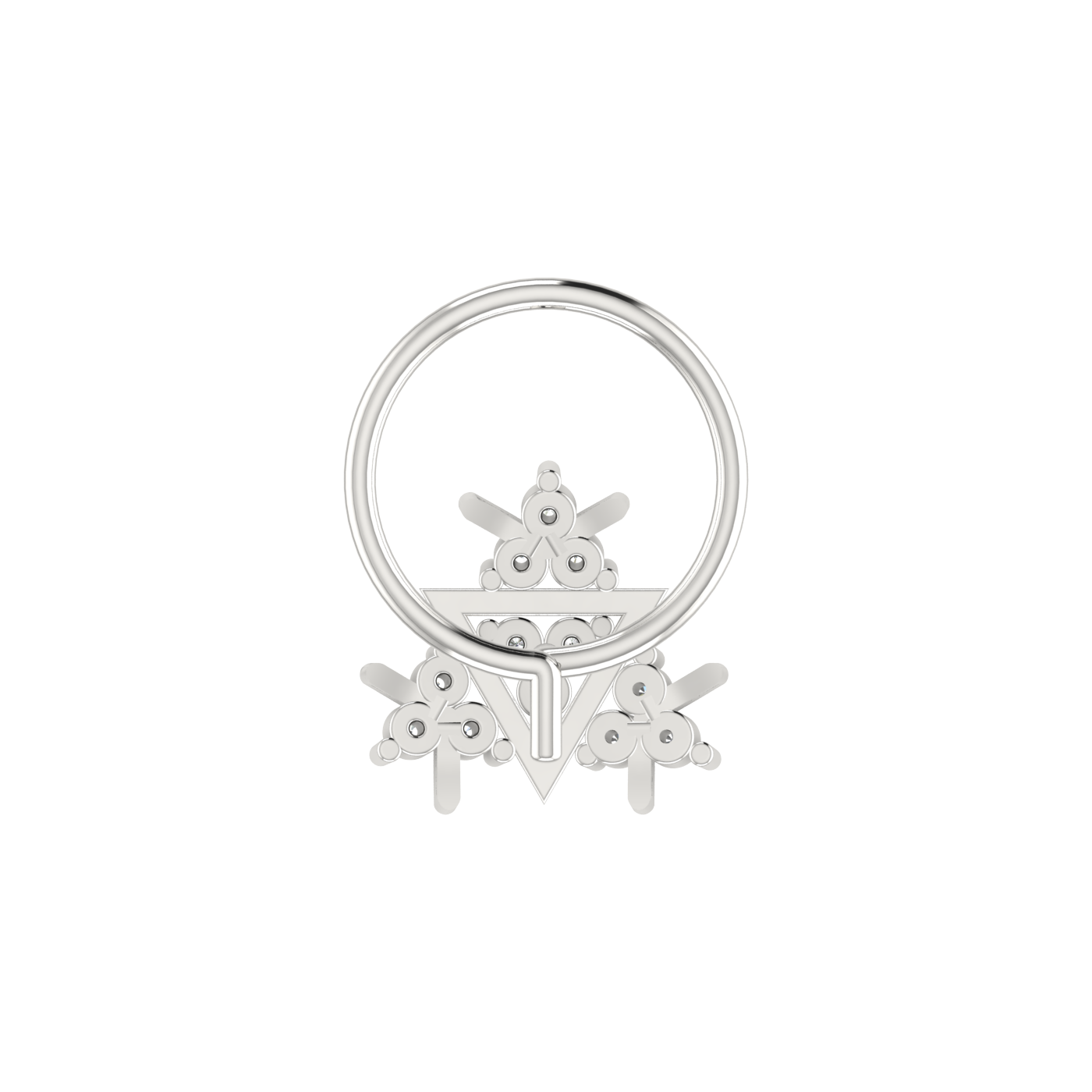 Floral Harmony Modern Elegance — 0.06 Carat Lab Grown Diamond Nose Pin